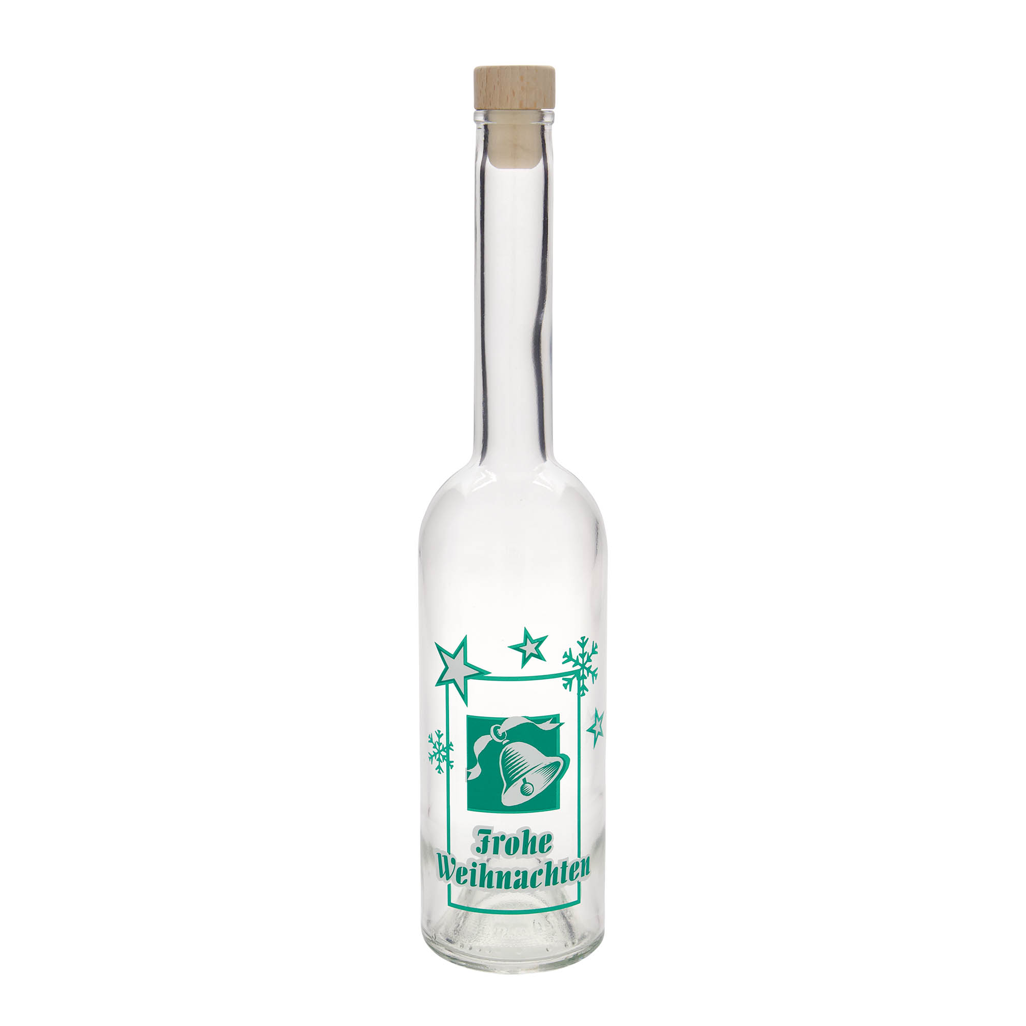 Steklenica iz stekla 500 ml 'Opera', motiv: Vesel božič, odprtina: zamašek