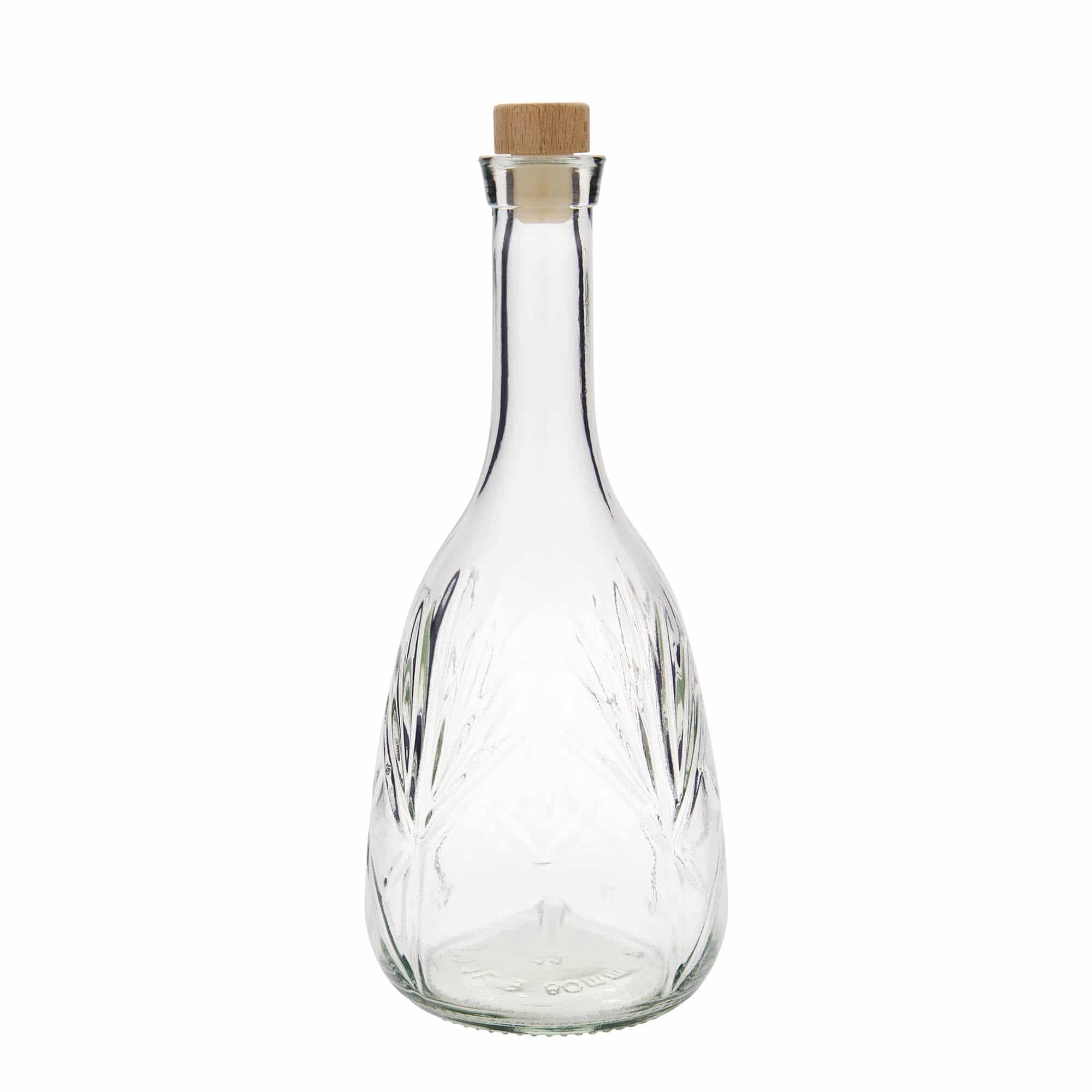 1000 ml steklena steklenica »Reliefa«, ustje: pluta