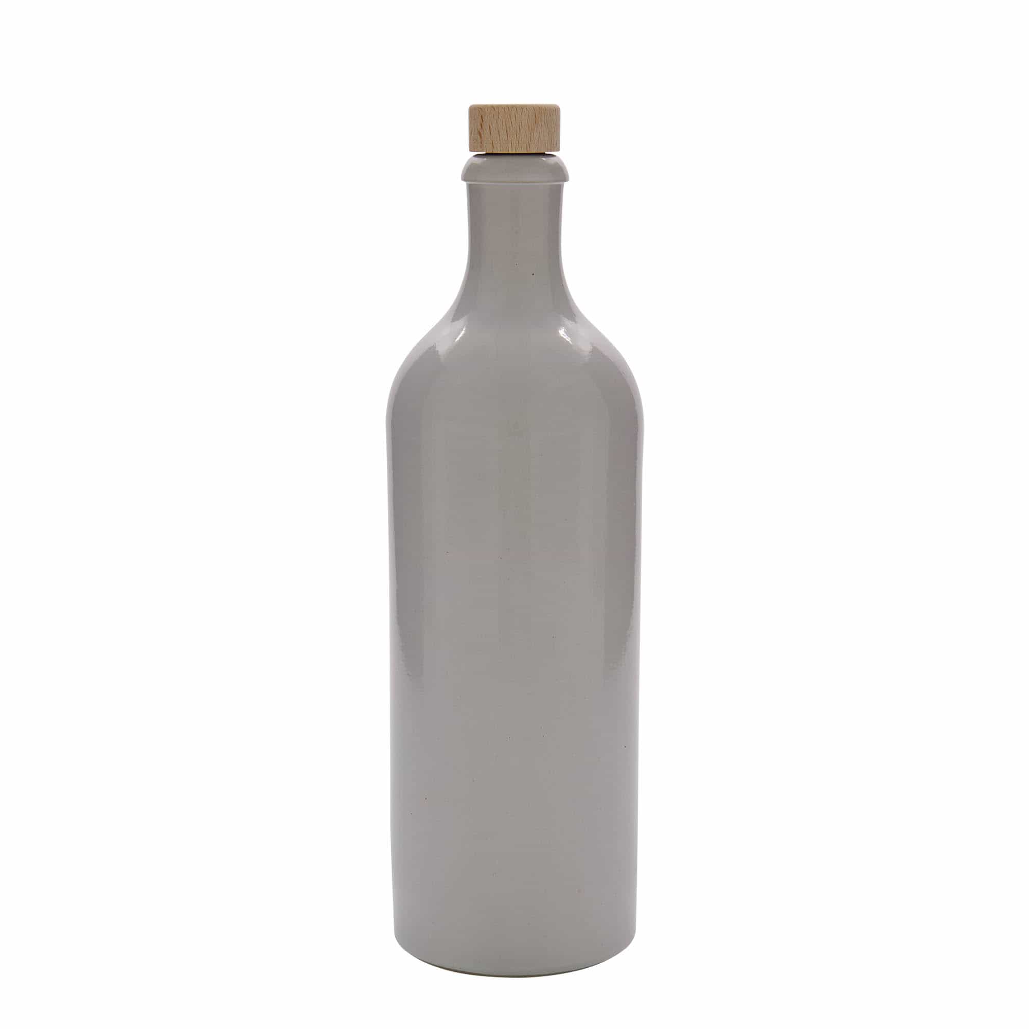 700 ml lončeni vrč, lončevina, bela, motiv: pluta