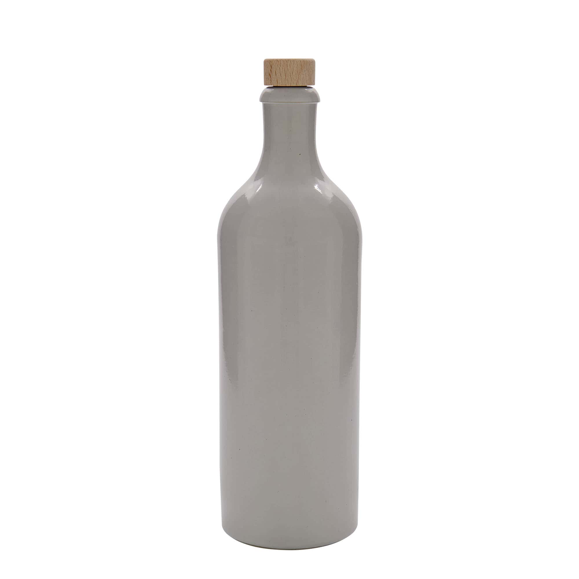 750 ml glineni vrč, kamenina, bel, odprtina: pluta