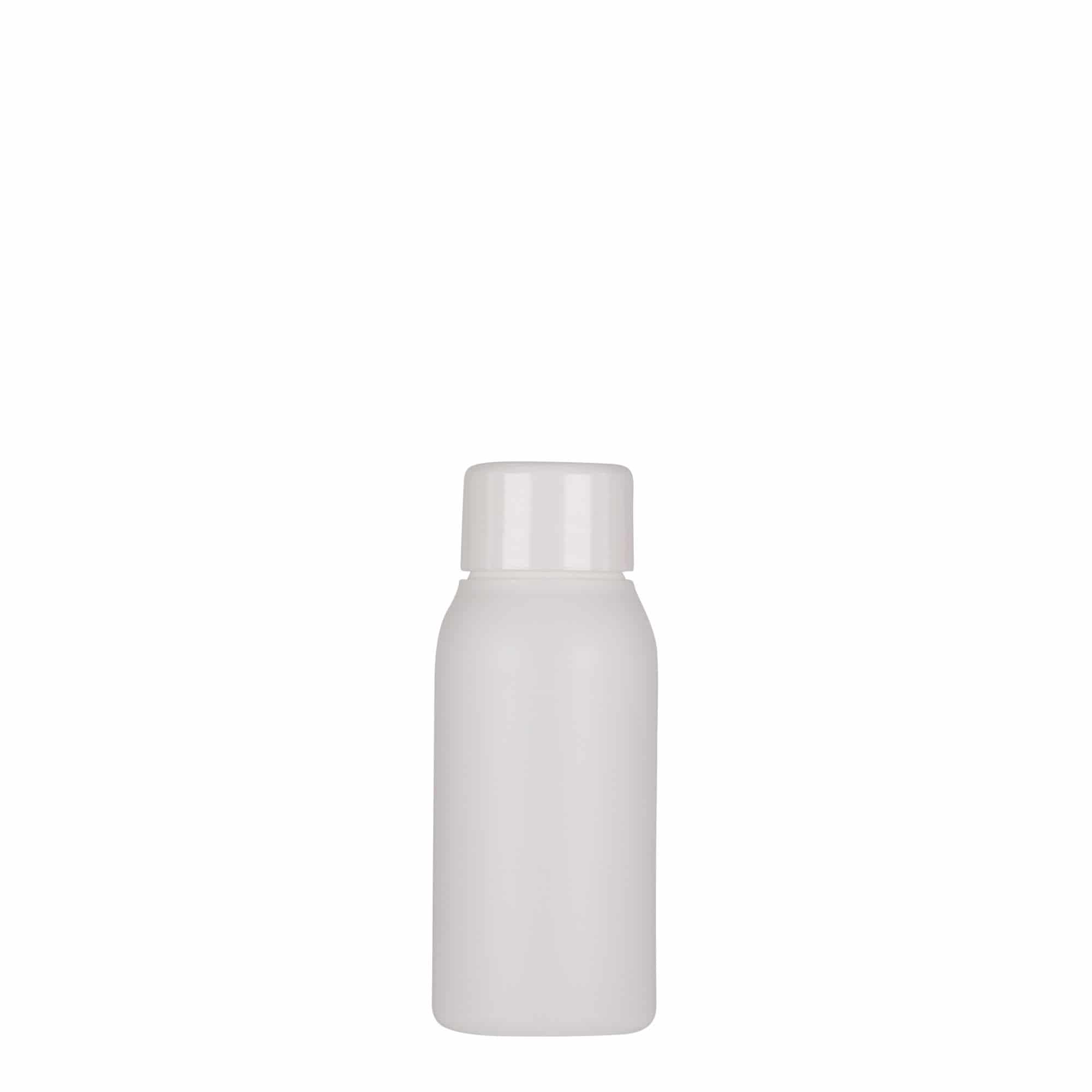 50 ml plastična steklenica »Tuffy«, HDPE, bela, ustje: GPI 24/410