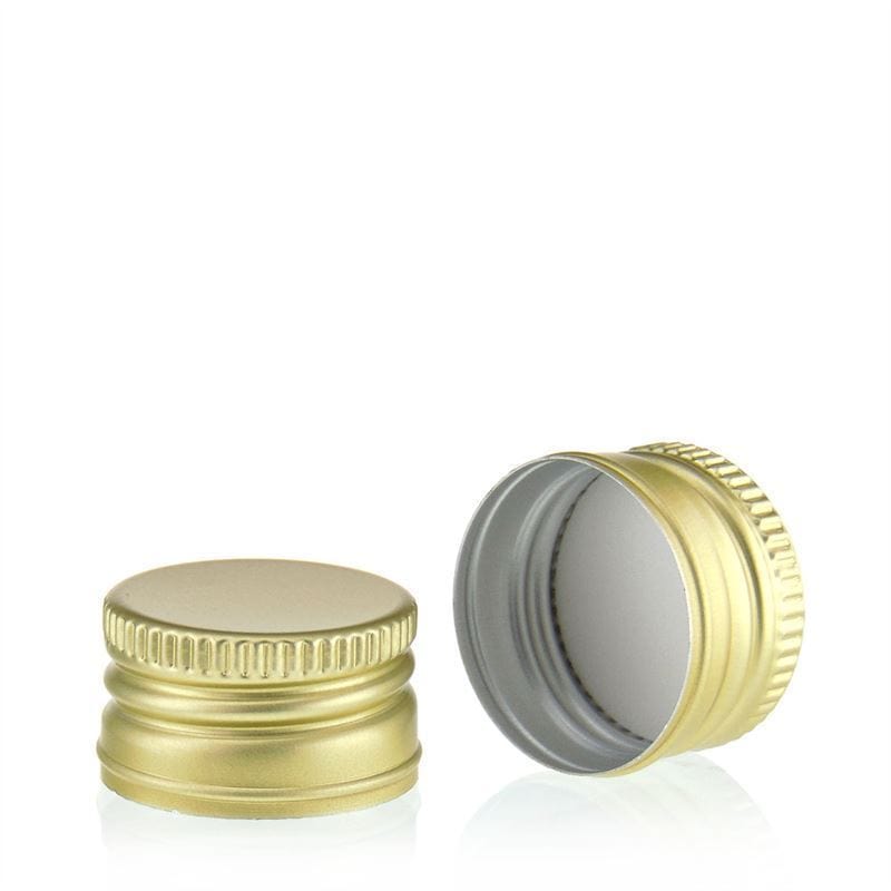 Zavrtni pokrovček, kovina, zlata, za odprtino: PP 28 Zavrtni pokrovček, kovina, zlata, za odprtino: PP 28