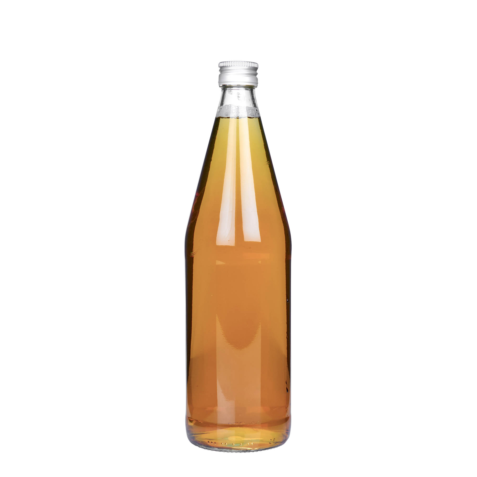 750 ml univerzalna steklenica v obliki korenja, steklo, odprtina: PP 28