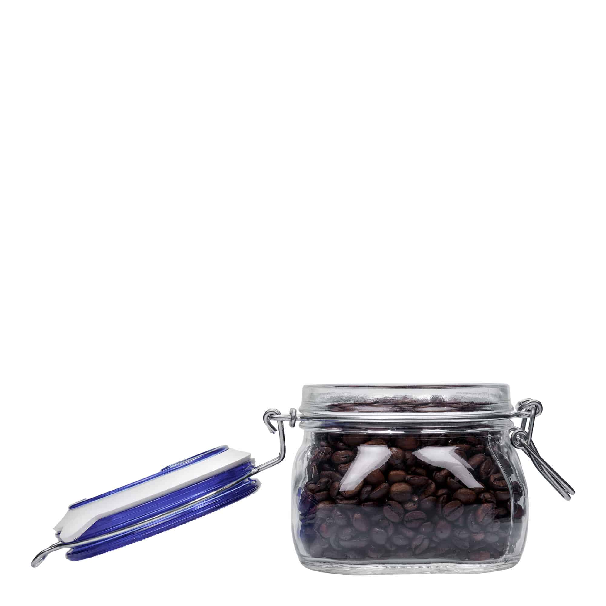 500 ml steklenica z žično zaponko 'Fido' modri pokrov, kvadratna, odprtina: žična zaponka 500 ml steklenica z žično zaponko 'Fido' modri pokrov, kvadratna, odprtina: žična zaponka