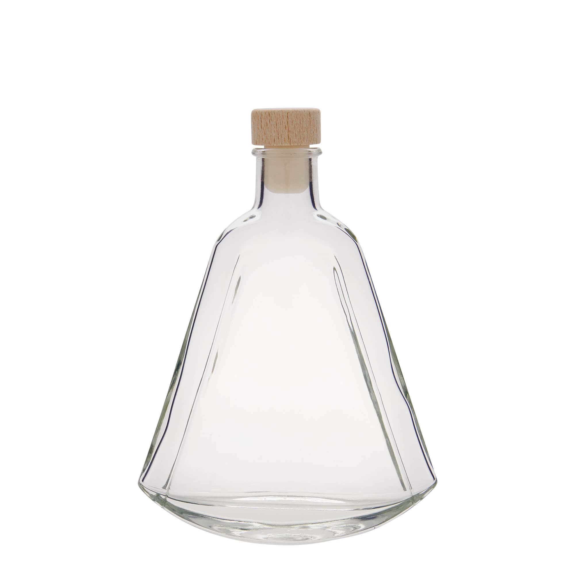 200 ml steklena steklenica »Maurizio«, ovalna, ustje: pluta