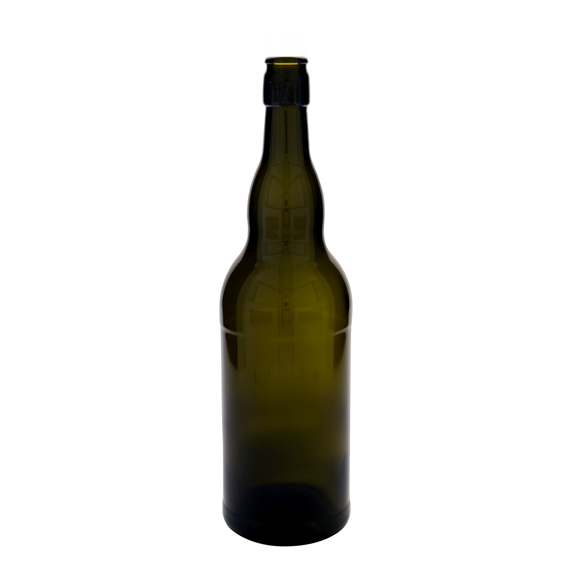 1.000 ml steklenica piva Belgija, steklo, antikno zeleno, odprtina: s sponko zapiranje