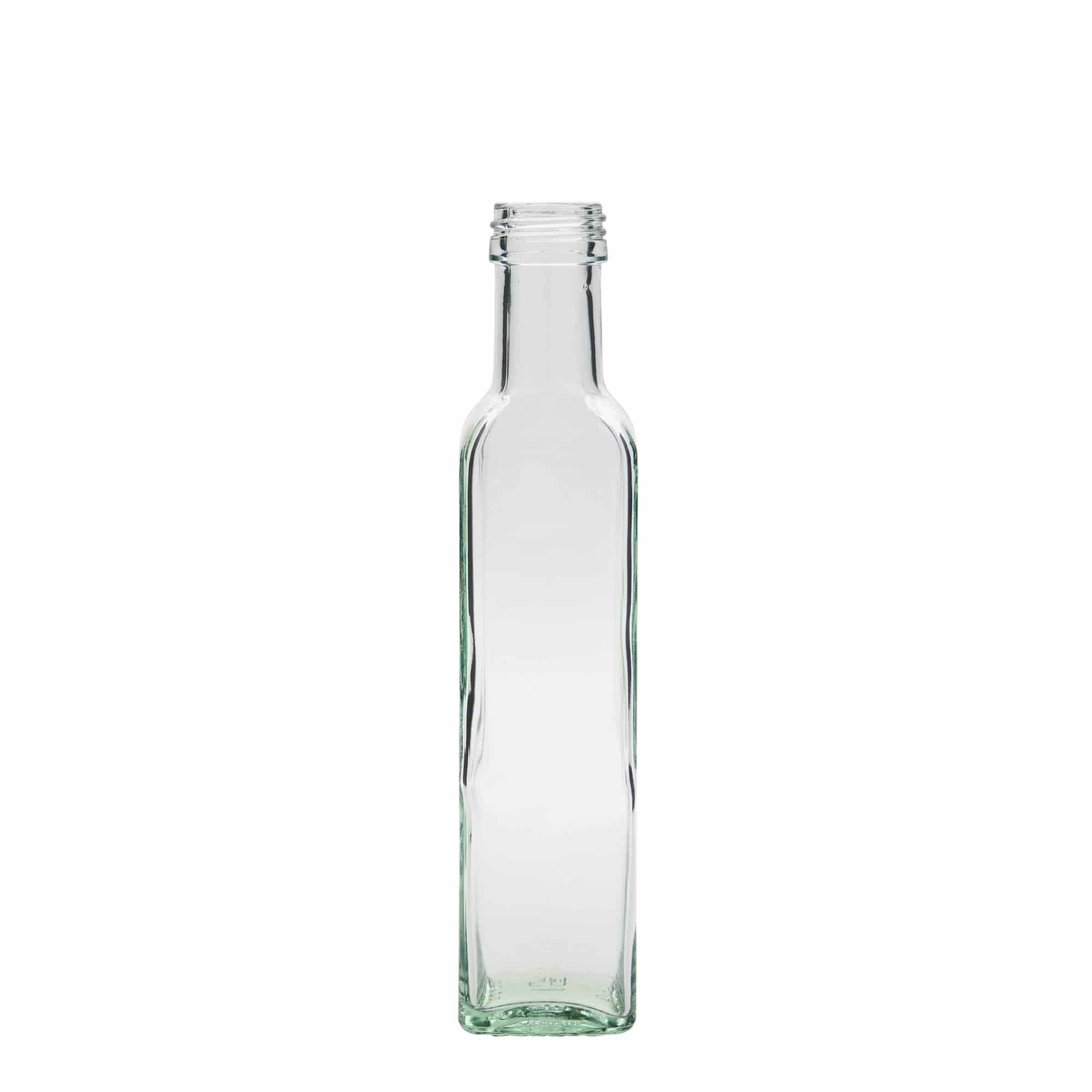 250 ml steklenica 'Marasca', kvadratna, odprtina: PP 31,5