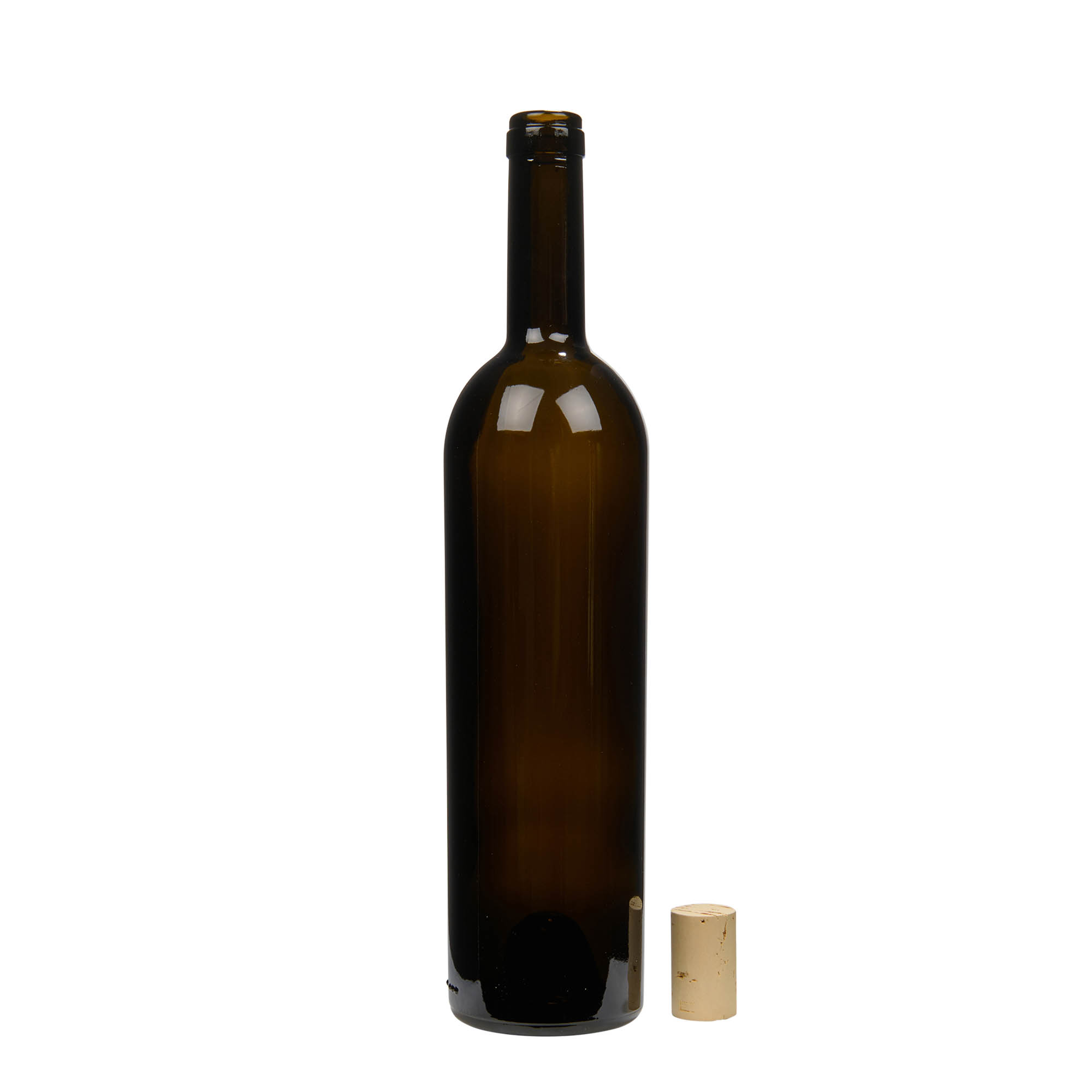 750 ml vinska steklenica 'Liberty', starinsko zelena, odprtina: pluta