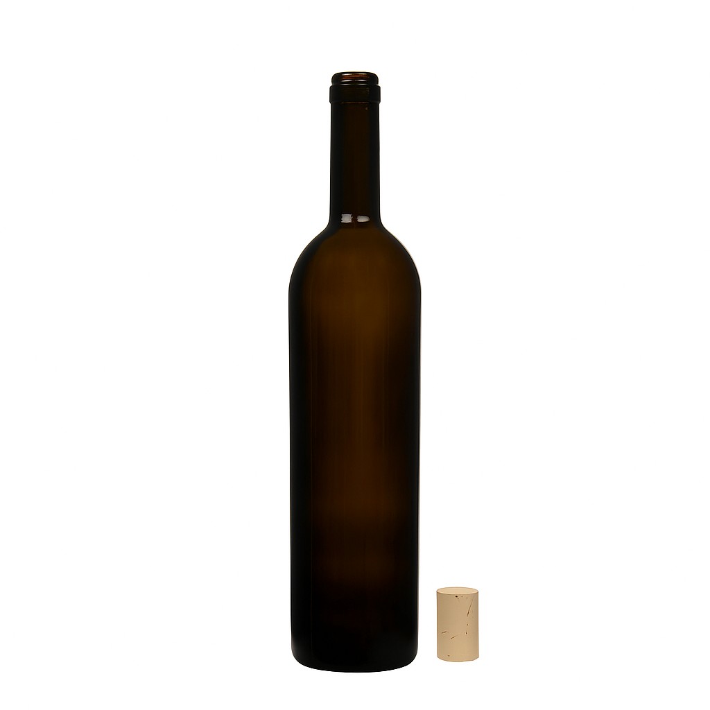 750 ml vinska steklenica 'Liberty', starinsko zelena, odprtina: pluta