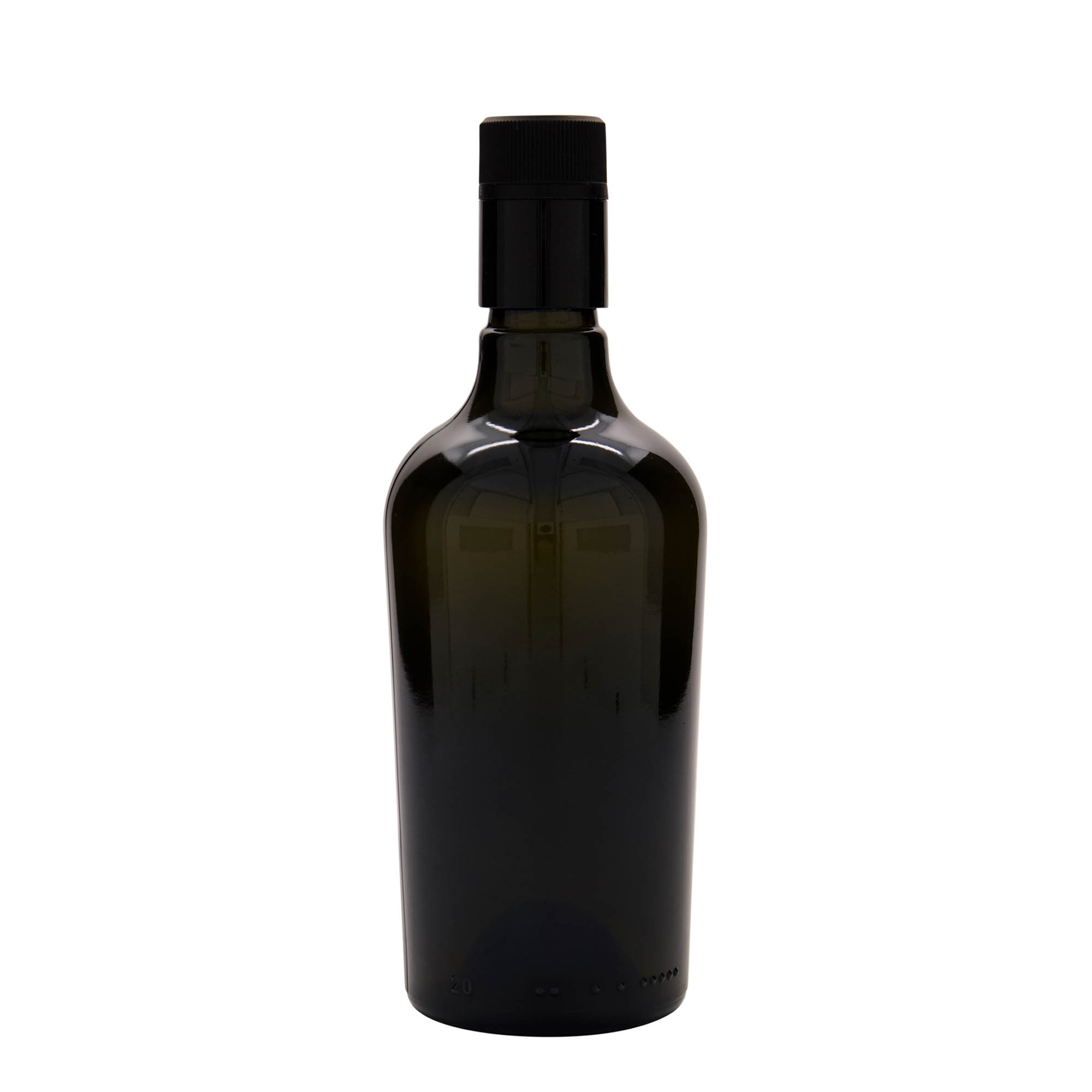500 ml steklenica za kis/oljčno olje 'Oleum', steklo, antikno zeleno, odprtina: DOP