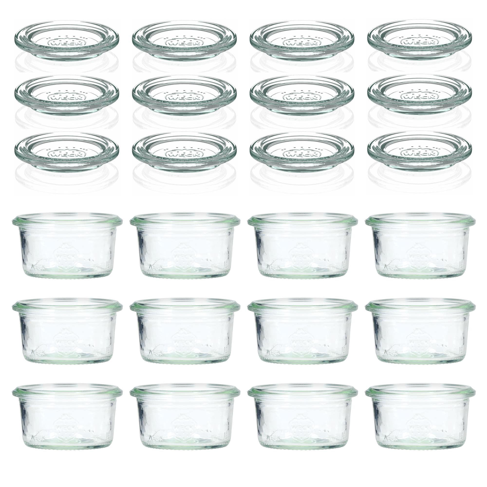 12x 50 ml WECK kozarec za vlaganje s steklenim pokrovom RR 60