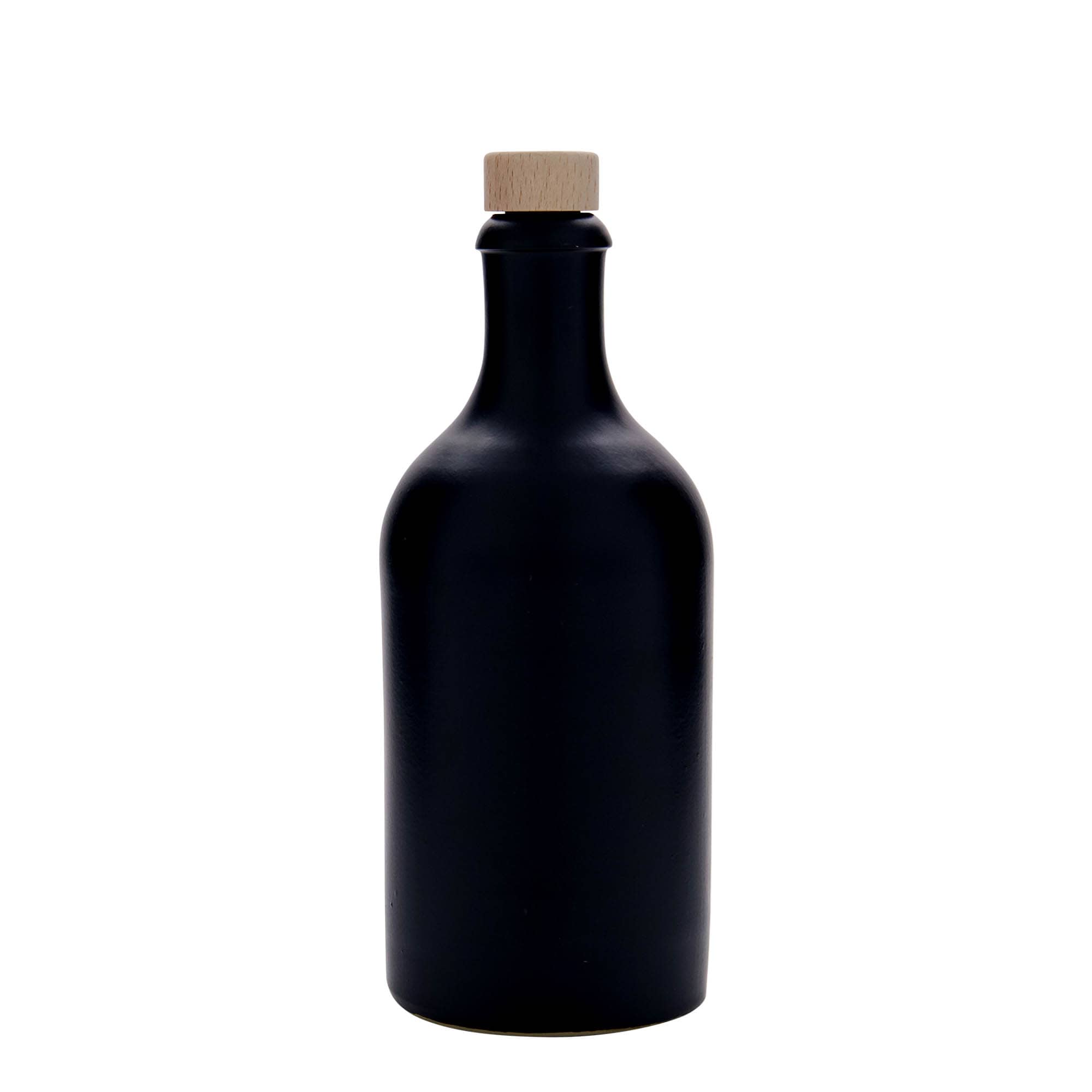 500 ml lončeni vrč, lončevina, črna, motiv: pluta