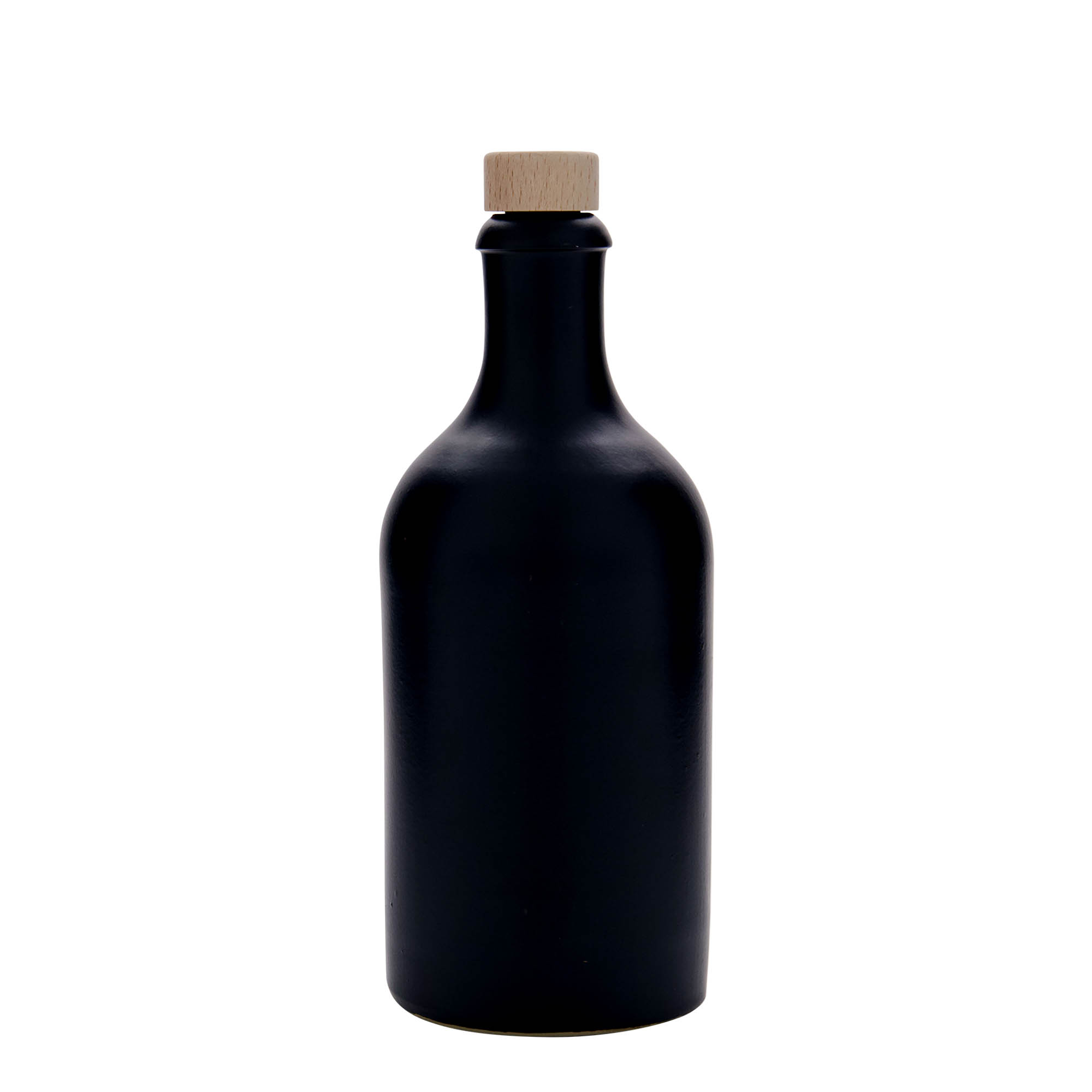 500 ml glineni vrč, kamnina, črn, odprtina: pluta