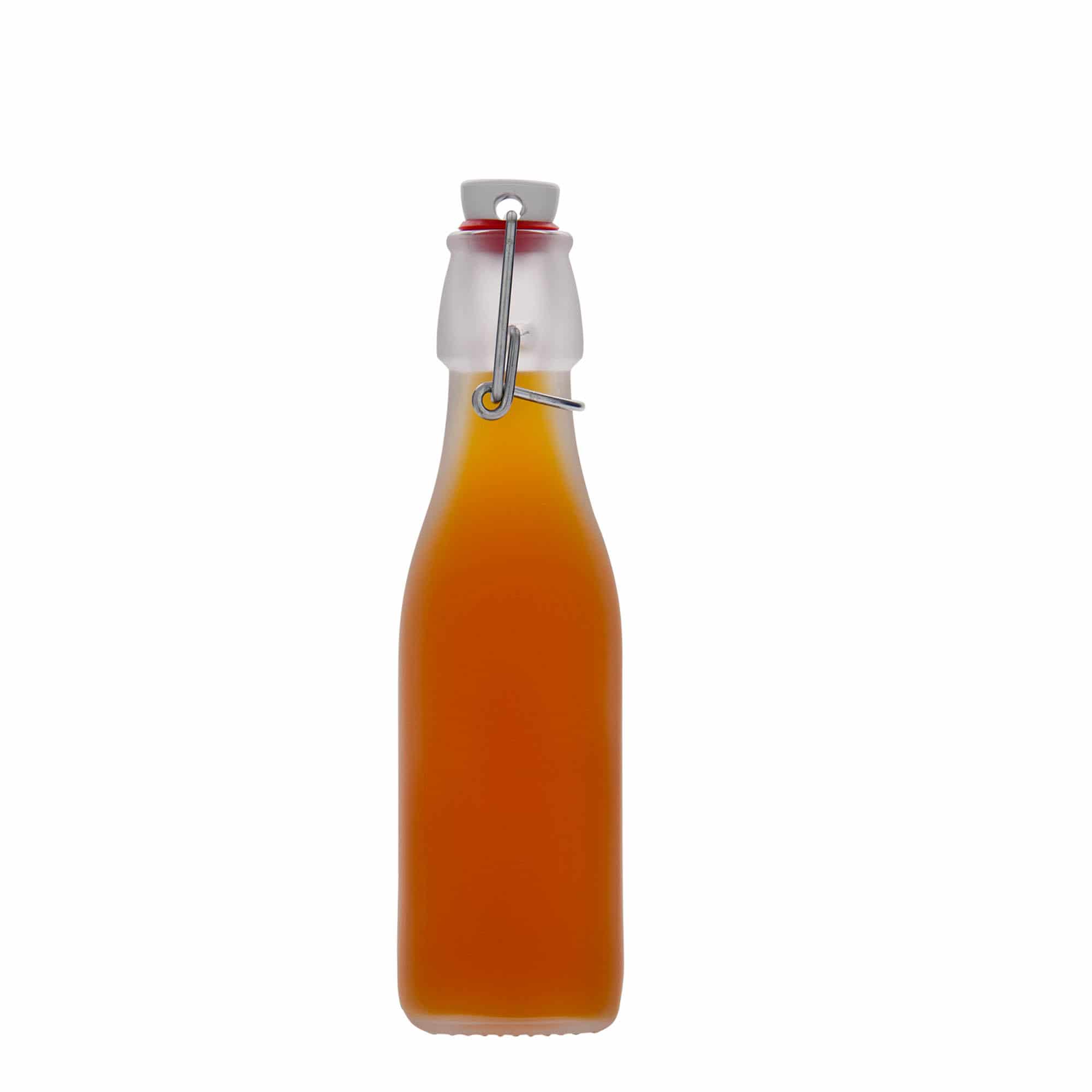 250 ml steklenica 'Swing, kvadratna, bela, odprtina: vzmetni zamašek