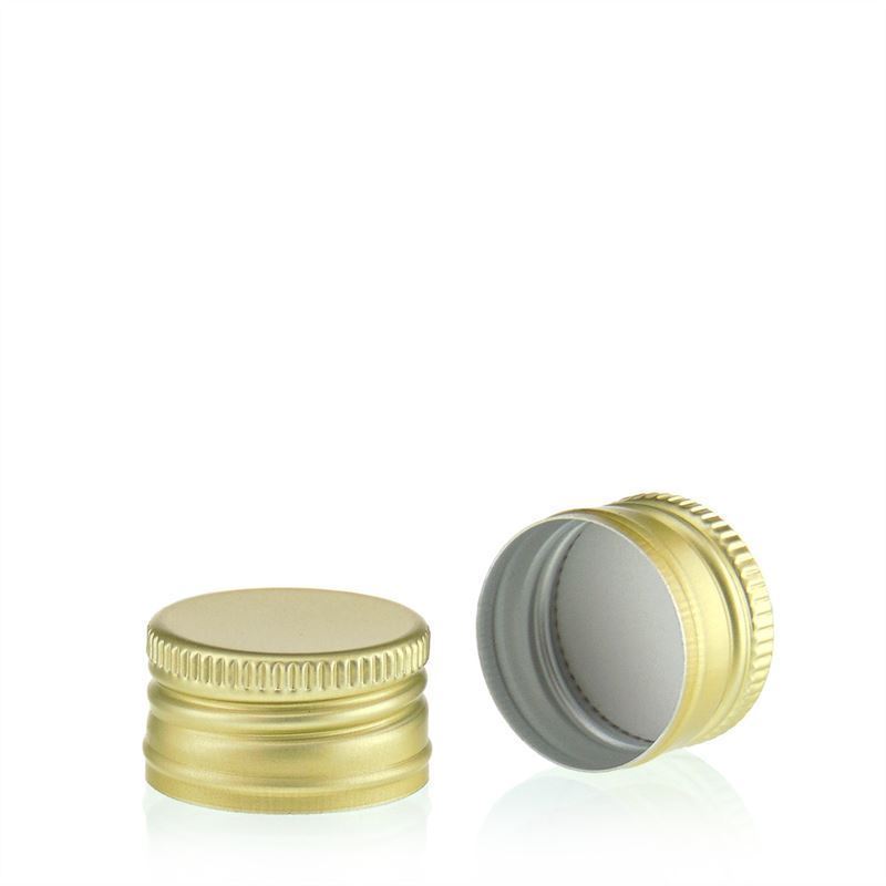 Zavitni pokrovček, kovinski, zlati, za odprtino: PP 24 Zavitni pokrovček, kovinski, zlati, za odprtino: PP 24