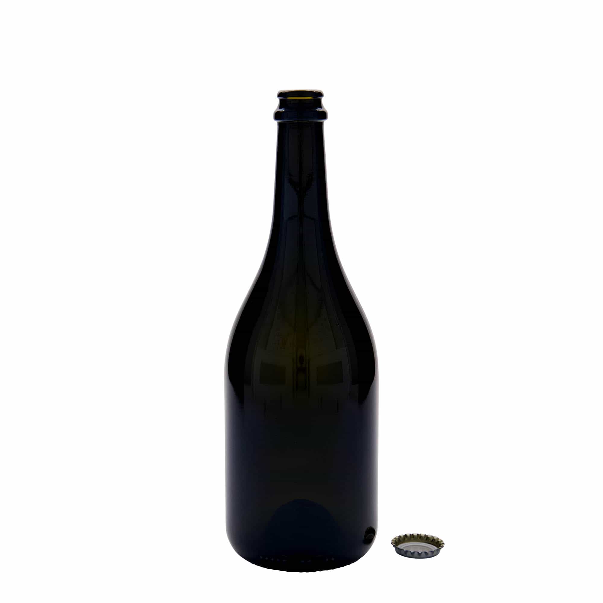750 ml steklenica za pivo »Horta«, steklo, antično zelena, ustje: kronski zamašek 750 ml steklenica za pivo »Horta«, steklo, antično zelena, ustje: kronski zamašek