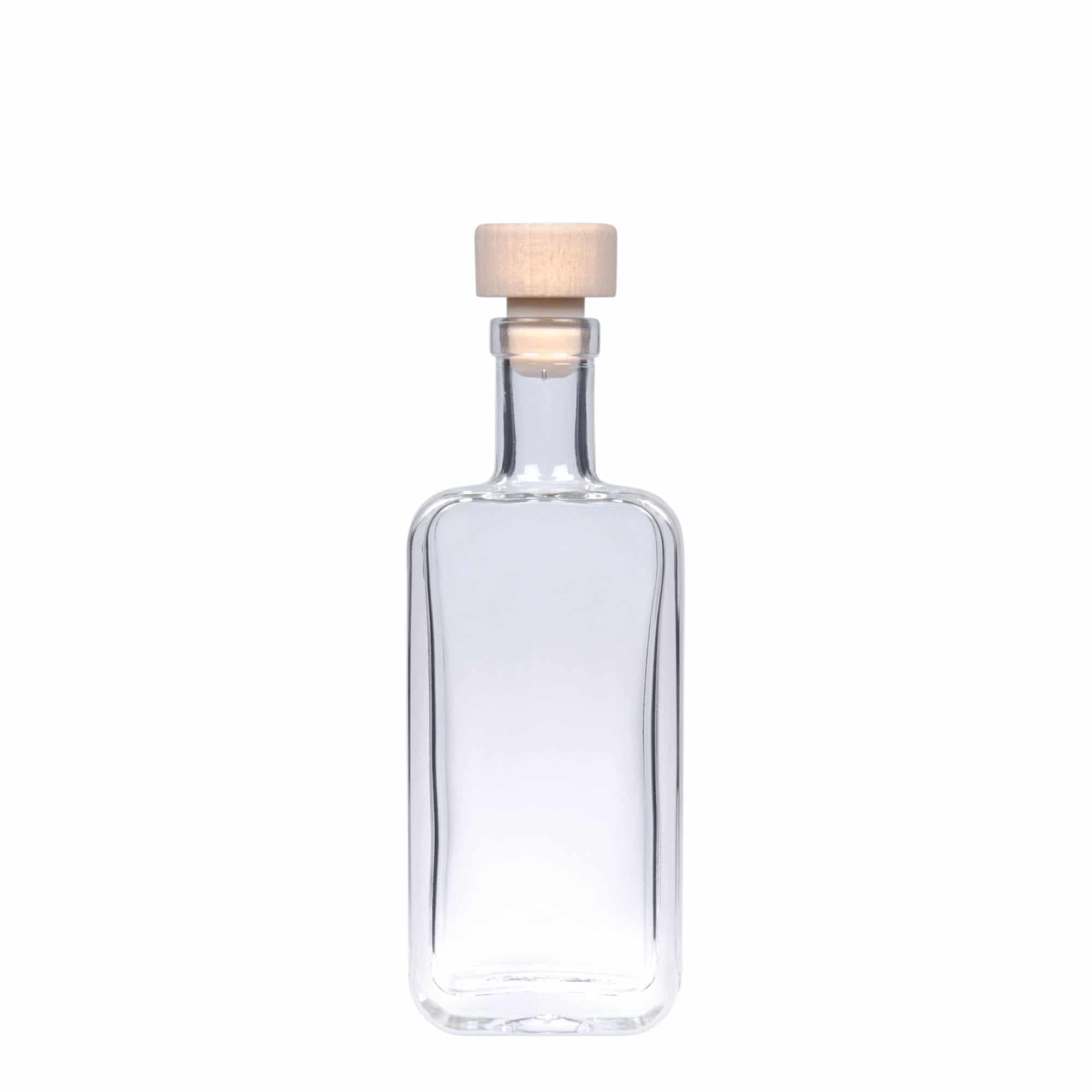 100 ml steklena steklenica »Nice«, pravokotna, ustje: pluta