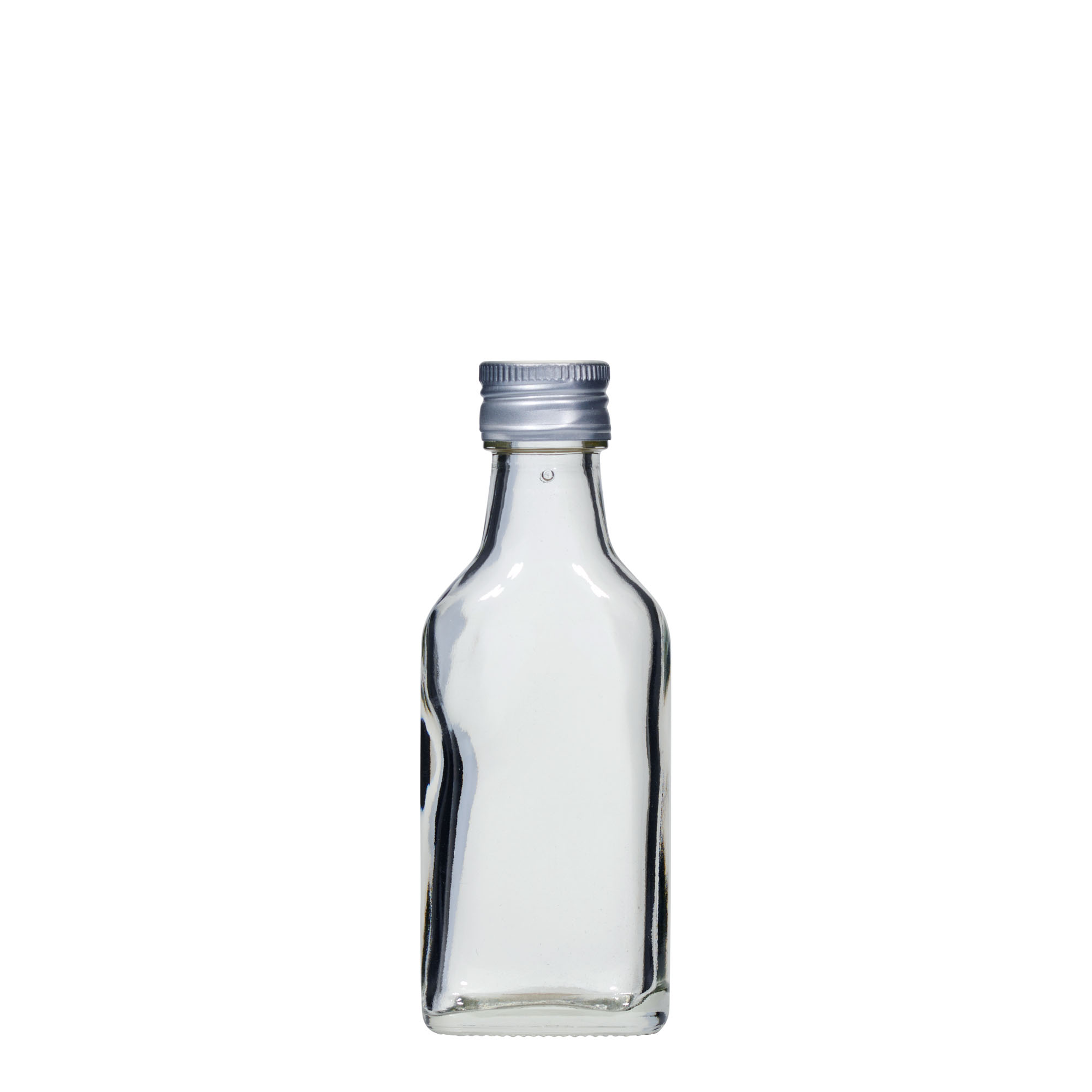 40 ml žepna steklenička, pravokotna, odprtina: PP 22 40 ml žepna steklenička, pravokotna, odprtina: PP 22