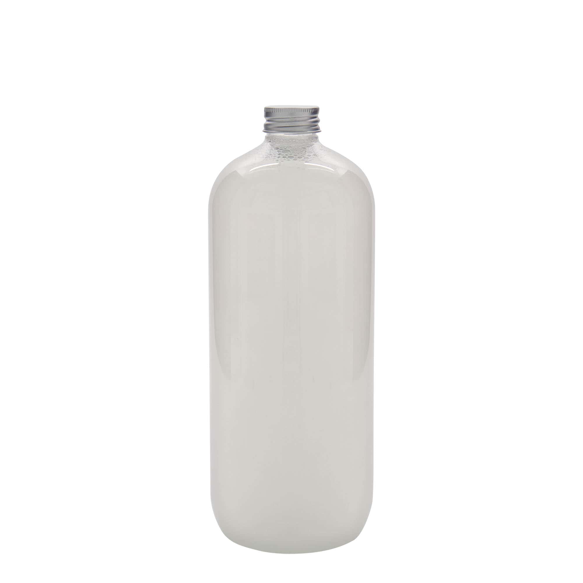 1000 ml steklenica iz PET plastike »Boston«, plastika, ustje: 28/410
