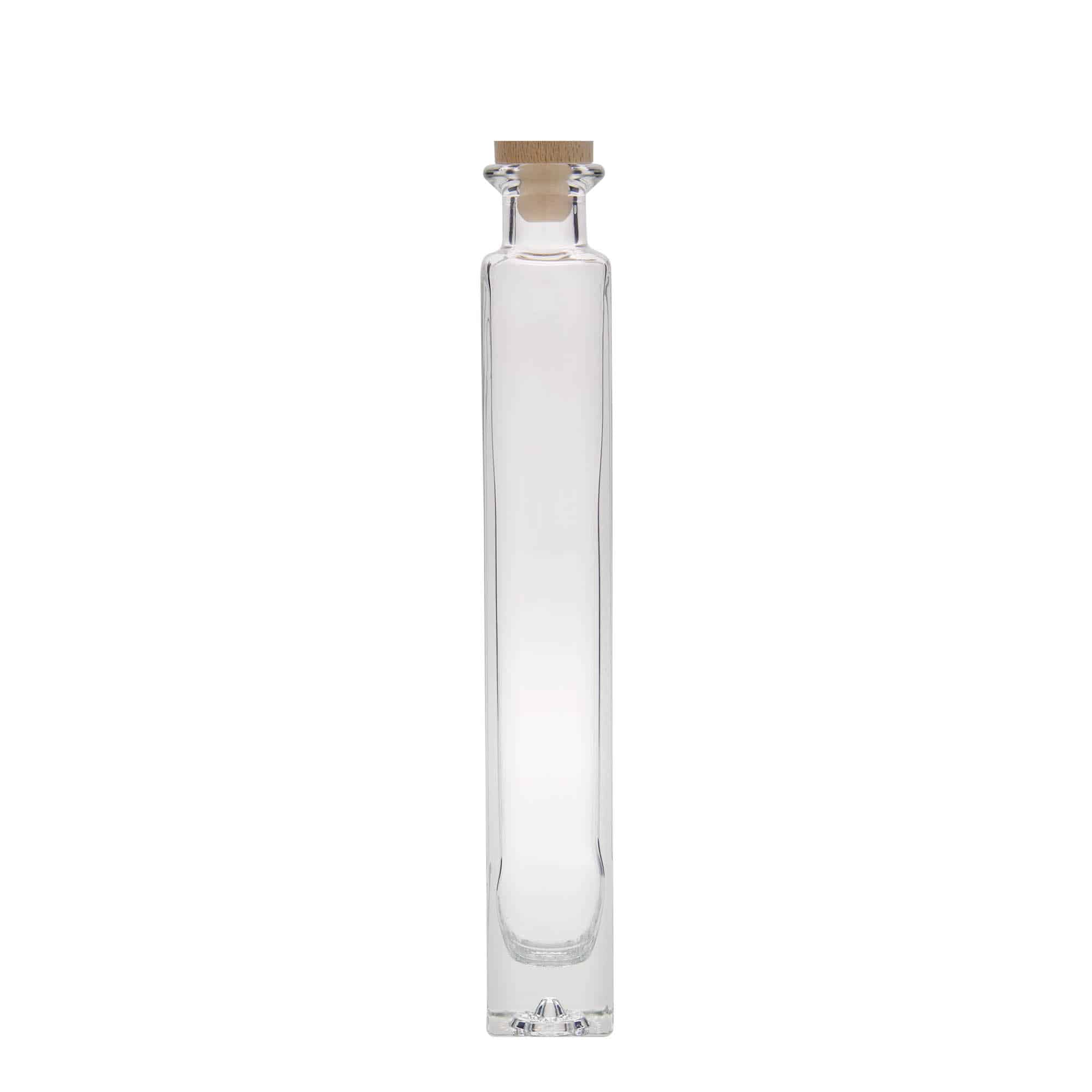 200 ml steklena steklenica »Tommy«, kvadratna, ustje: pluta