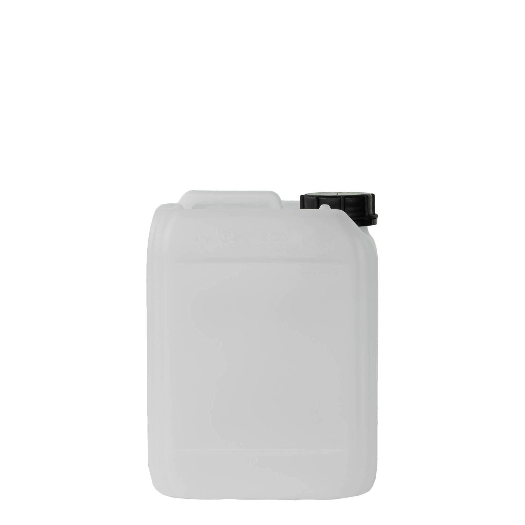 5 l kanister, pravokoten, HDPE-plastika, naraven, odprtina: ND 55