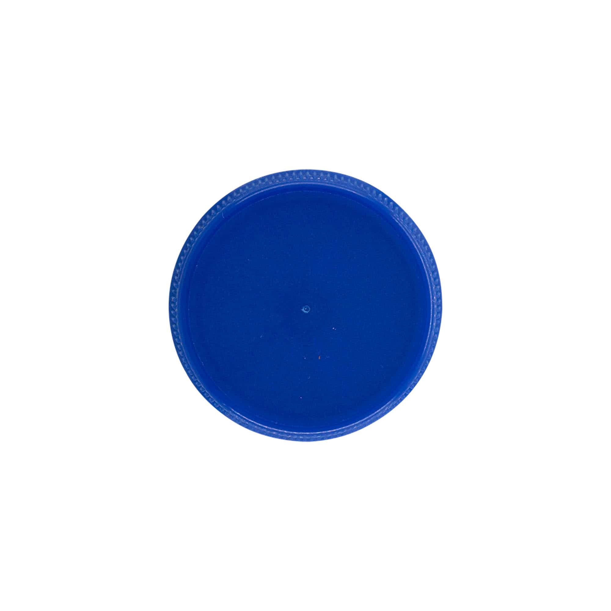 Navojni zamašek dvojni, plastika PE, modra, za ustje: PET 38 mm