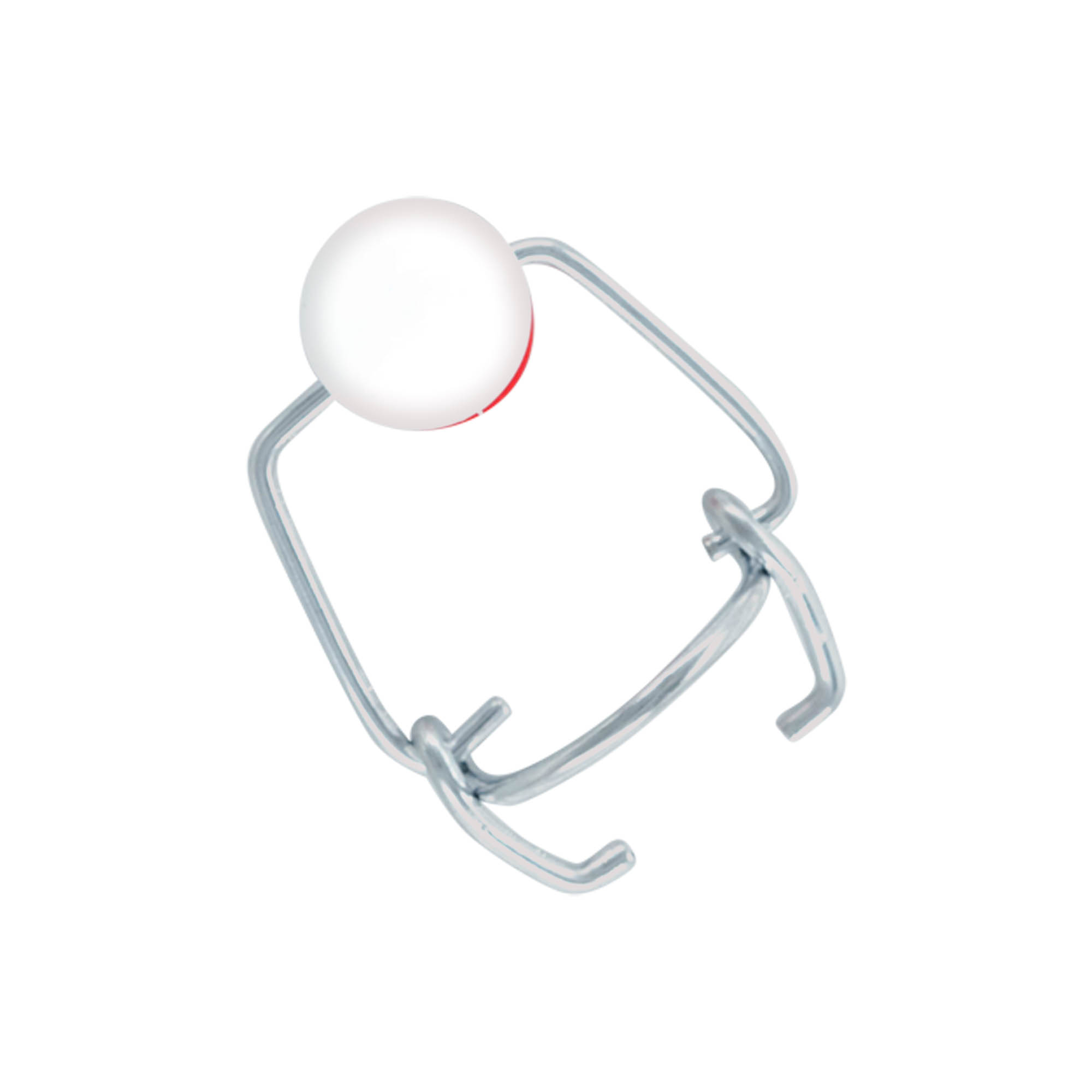 Mini sponka za očala, plastika, rdeče-bela Mini sponka za očala, plastika, rdeče-bela