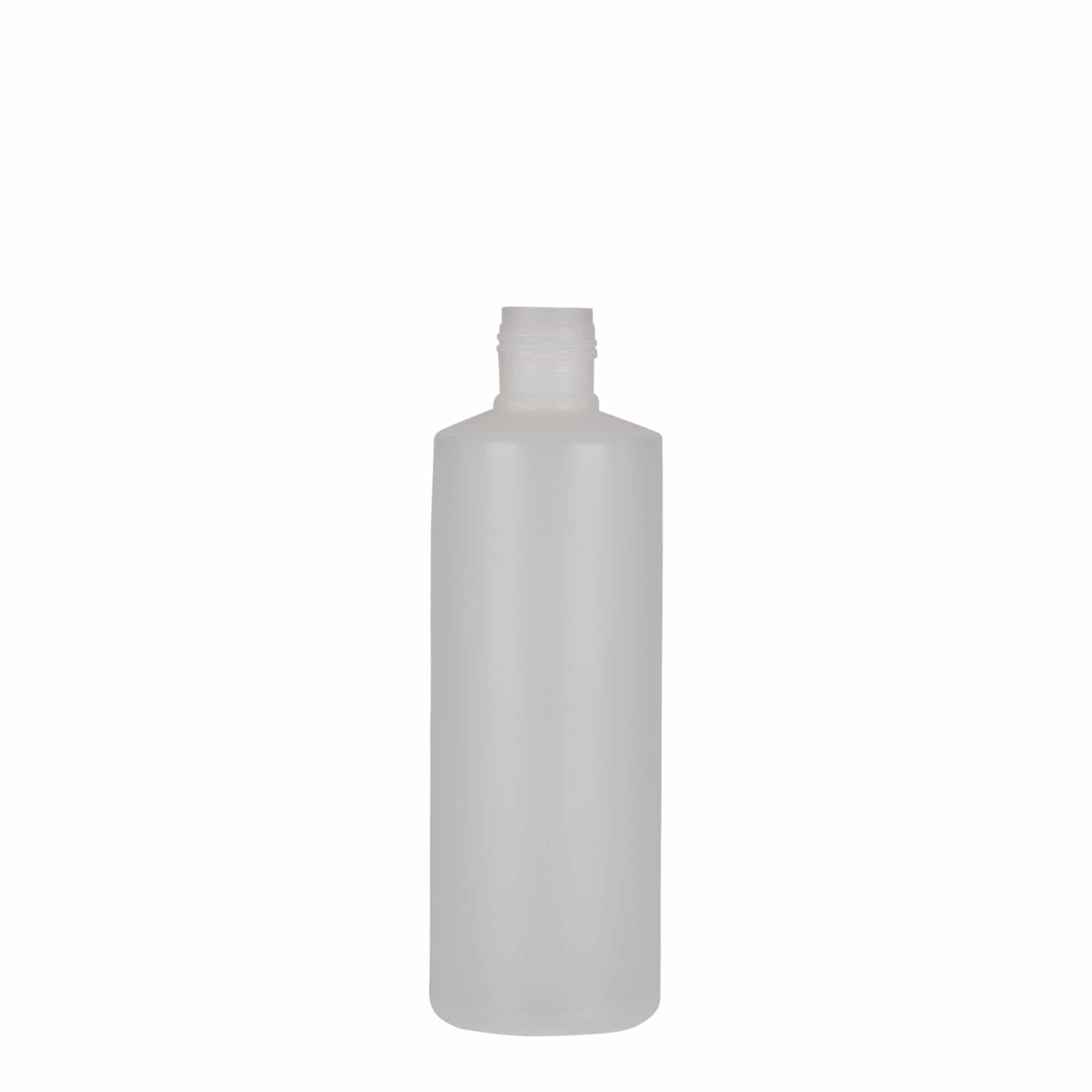 200 ml okrogla steklenica, PE-plastika, naravna, odprtina: navojni zamašek