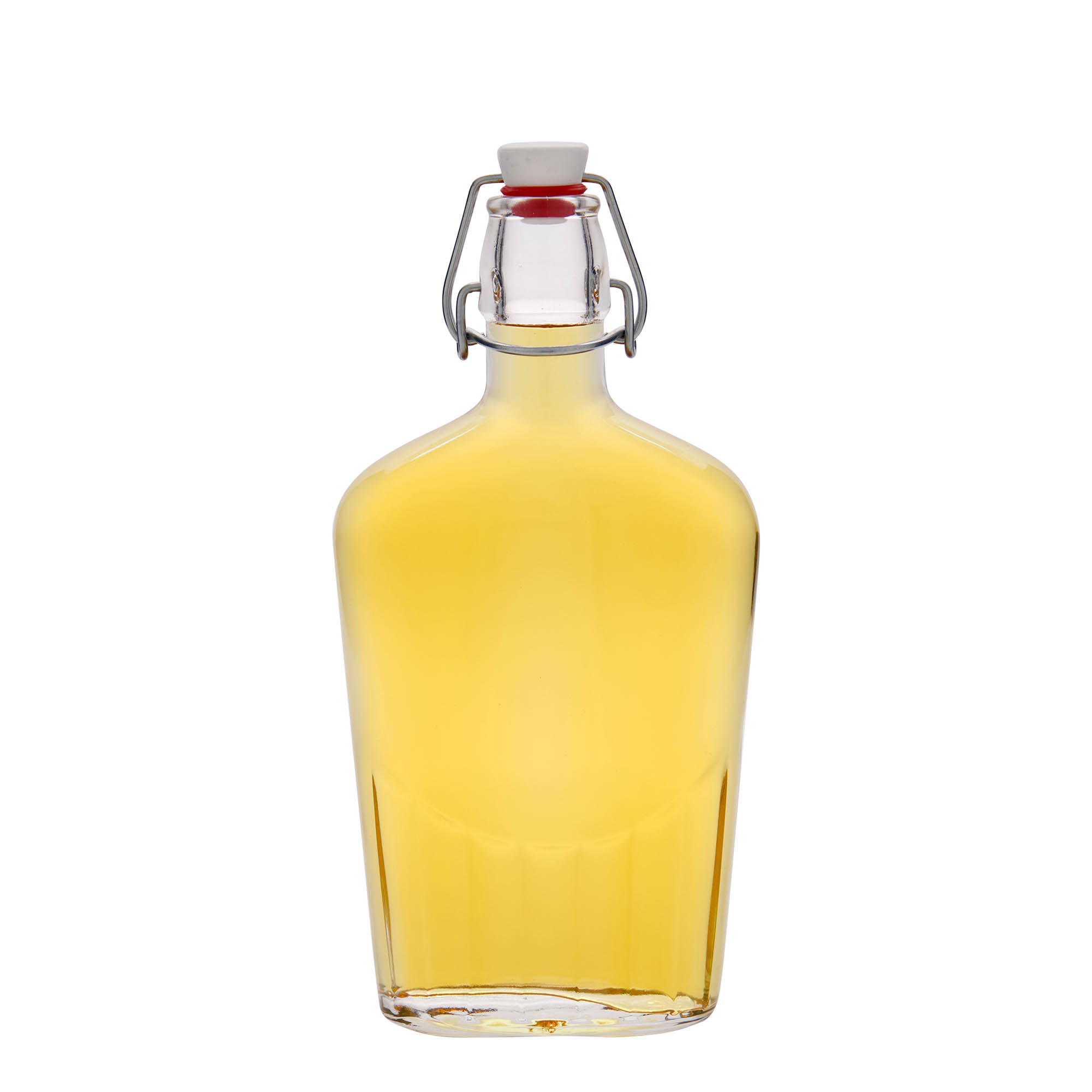 500 ml steklenica 'Fiaschetta', ovalna, odprtina: s sponko