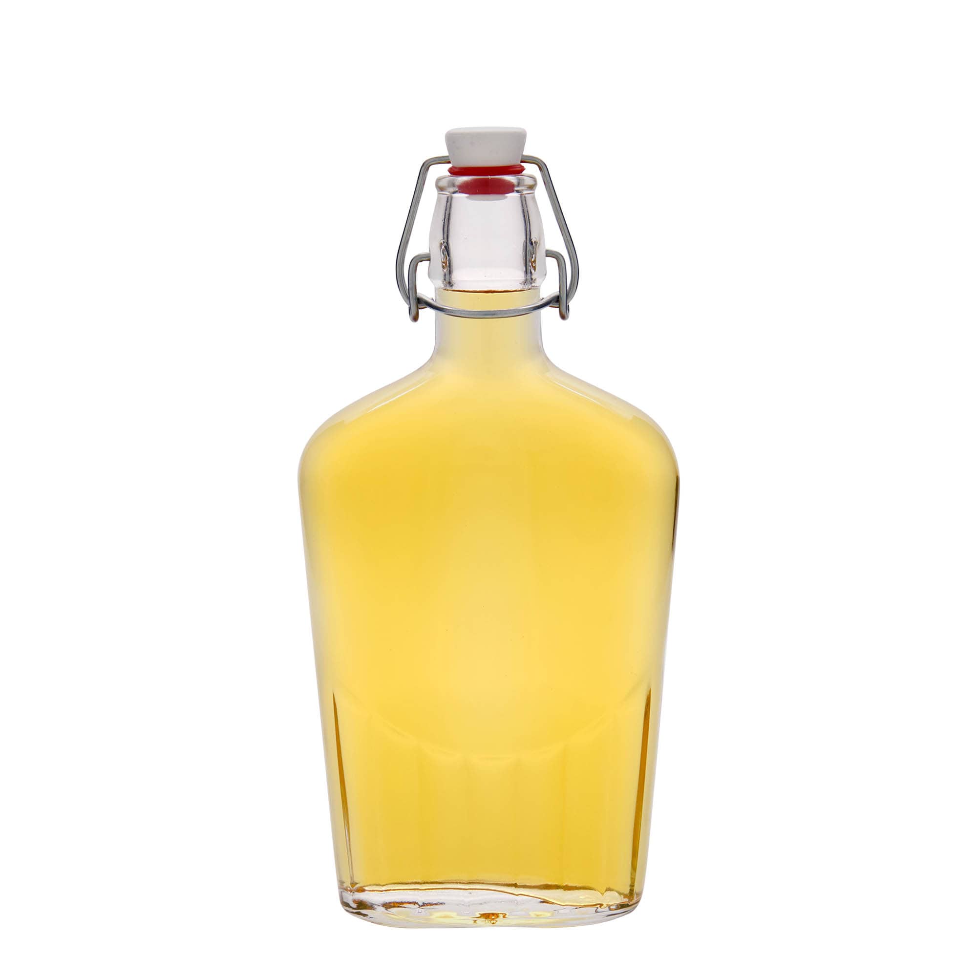 500 ml steklenica 'Fiaschetta', ovalna, odprtina: s sponko