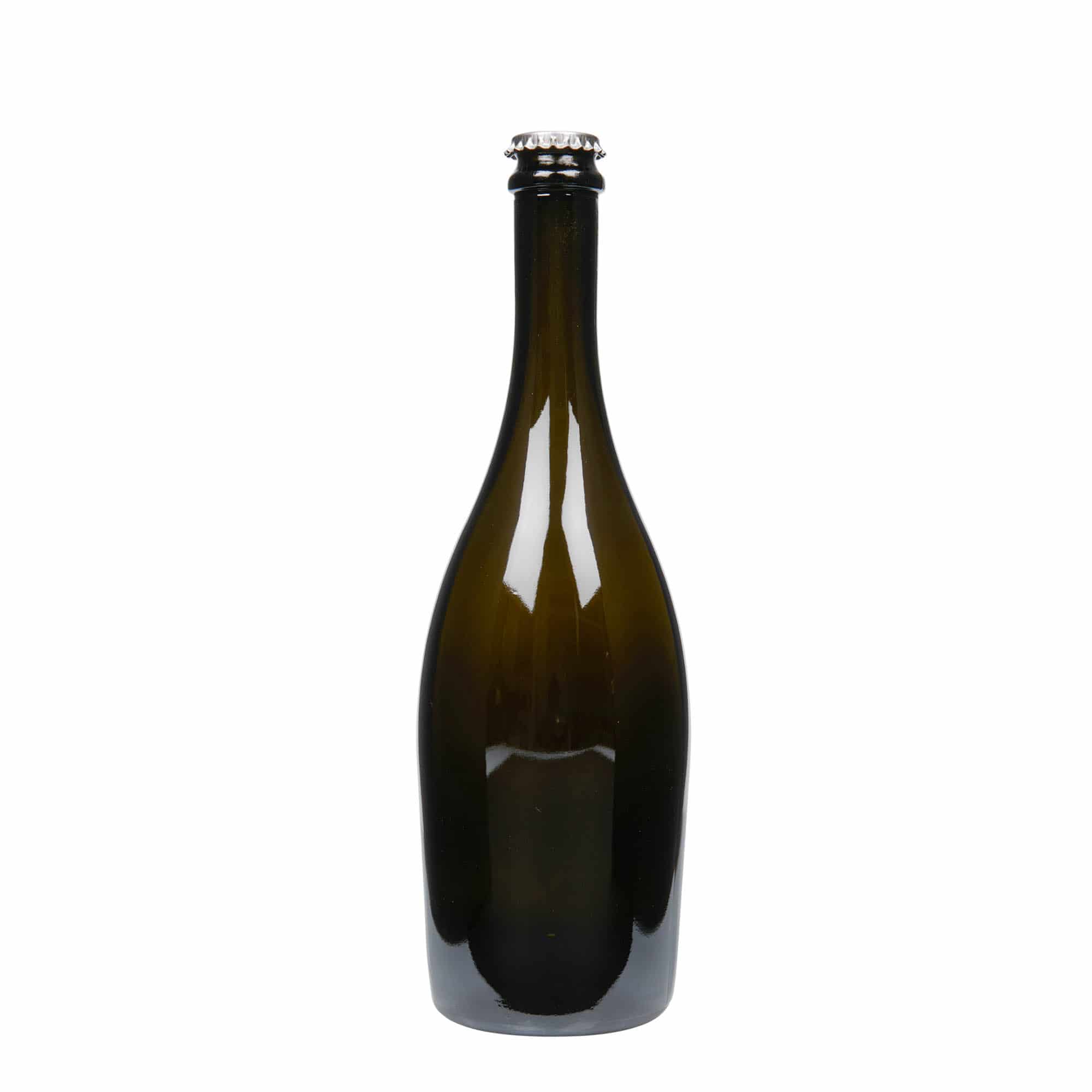 750 ml steklenica za sekt »Carmen«, steklo, antično zelena, ustje: kronski zamašek