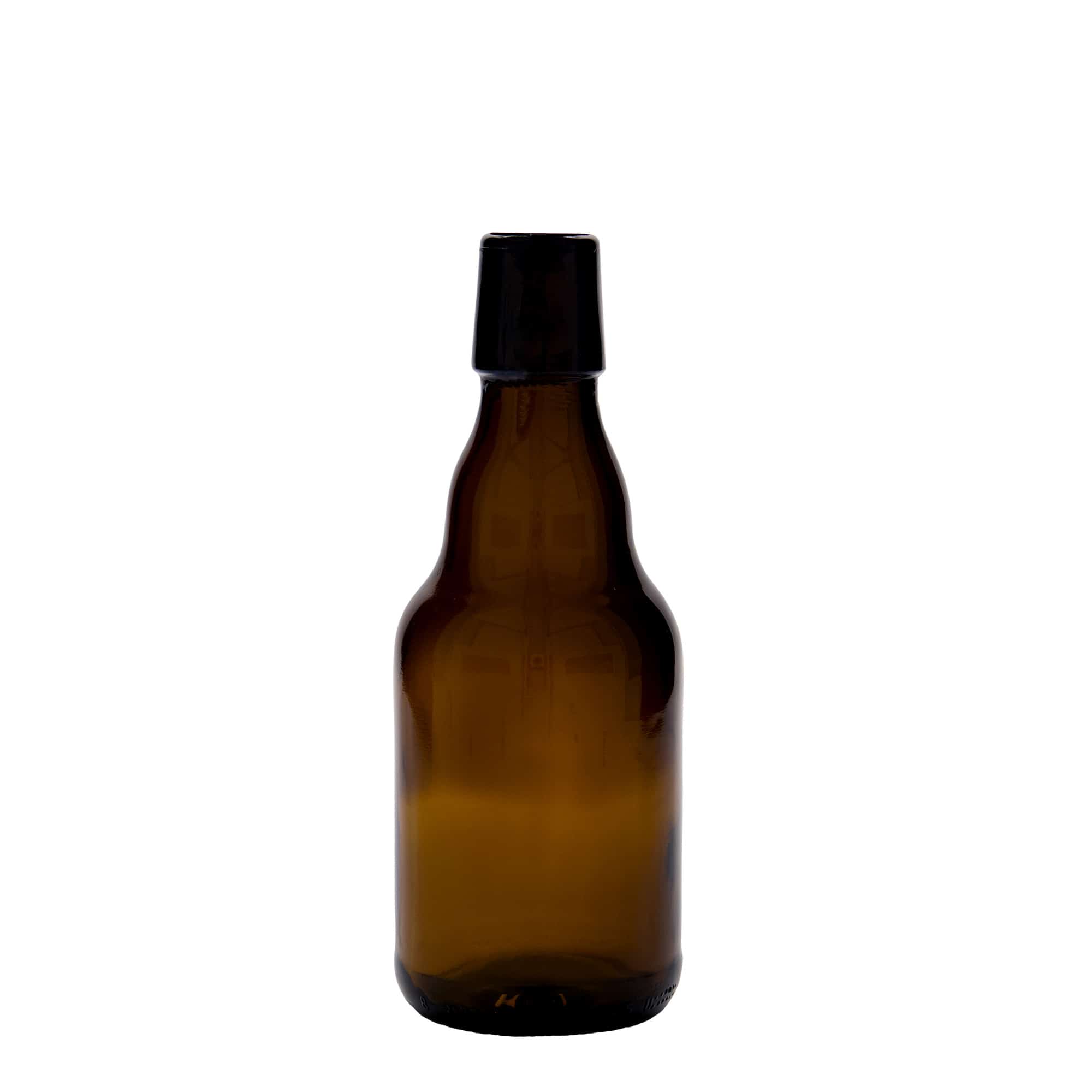 330 ml steklenica za pivo »Steinie«, steklo, rjava, ustje: zamašek s tesnilom 330 ml steklenica za pivo »Steinie«, steklo, rjava, ustje: zamašek s tesnilom