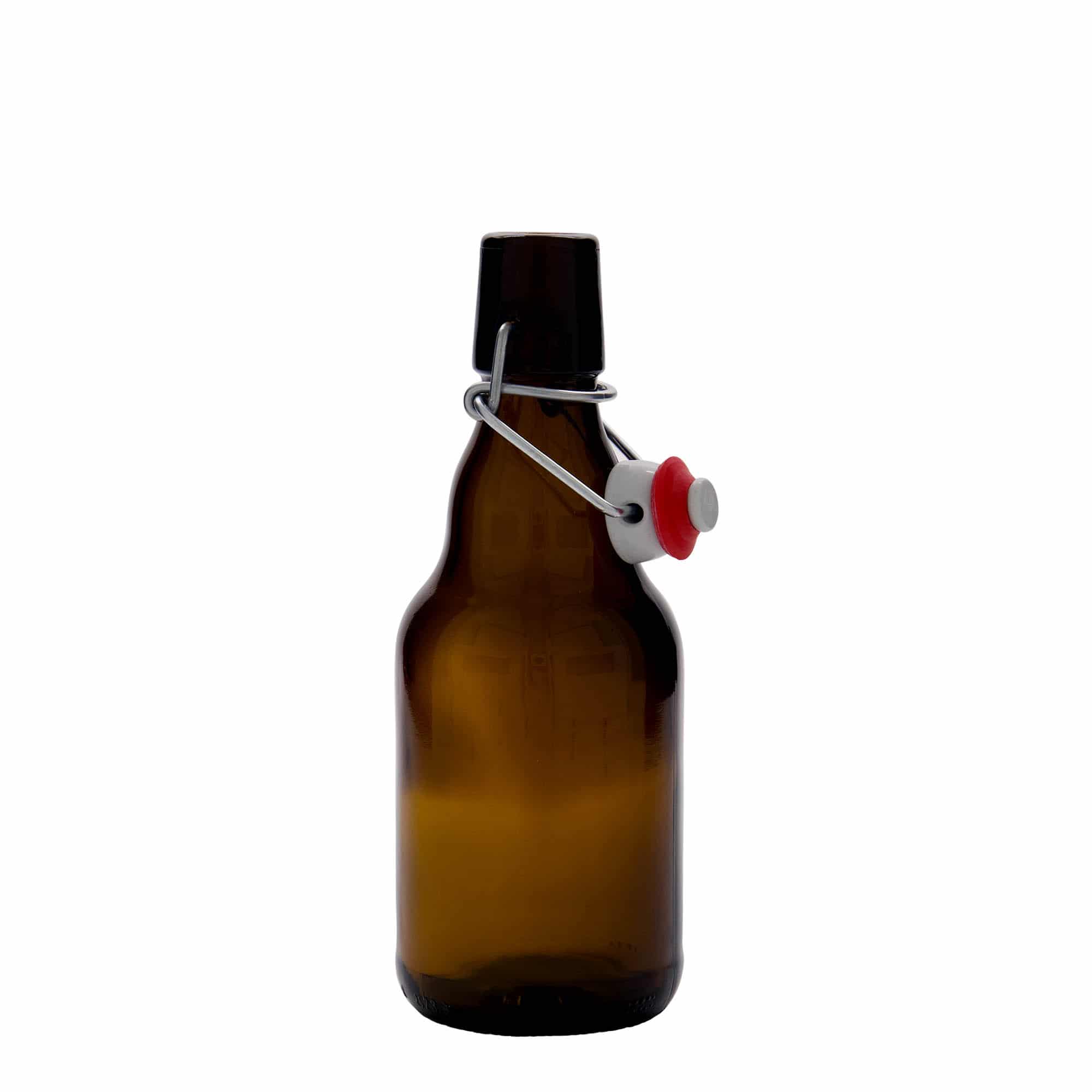 330 ml steklenica za pivo »Steinie«, steklo, rjava, ustje: zamašek s tesnilom
