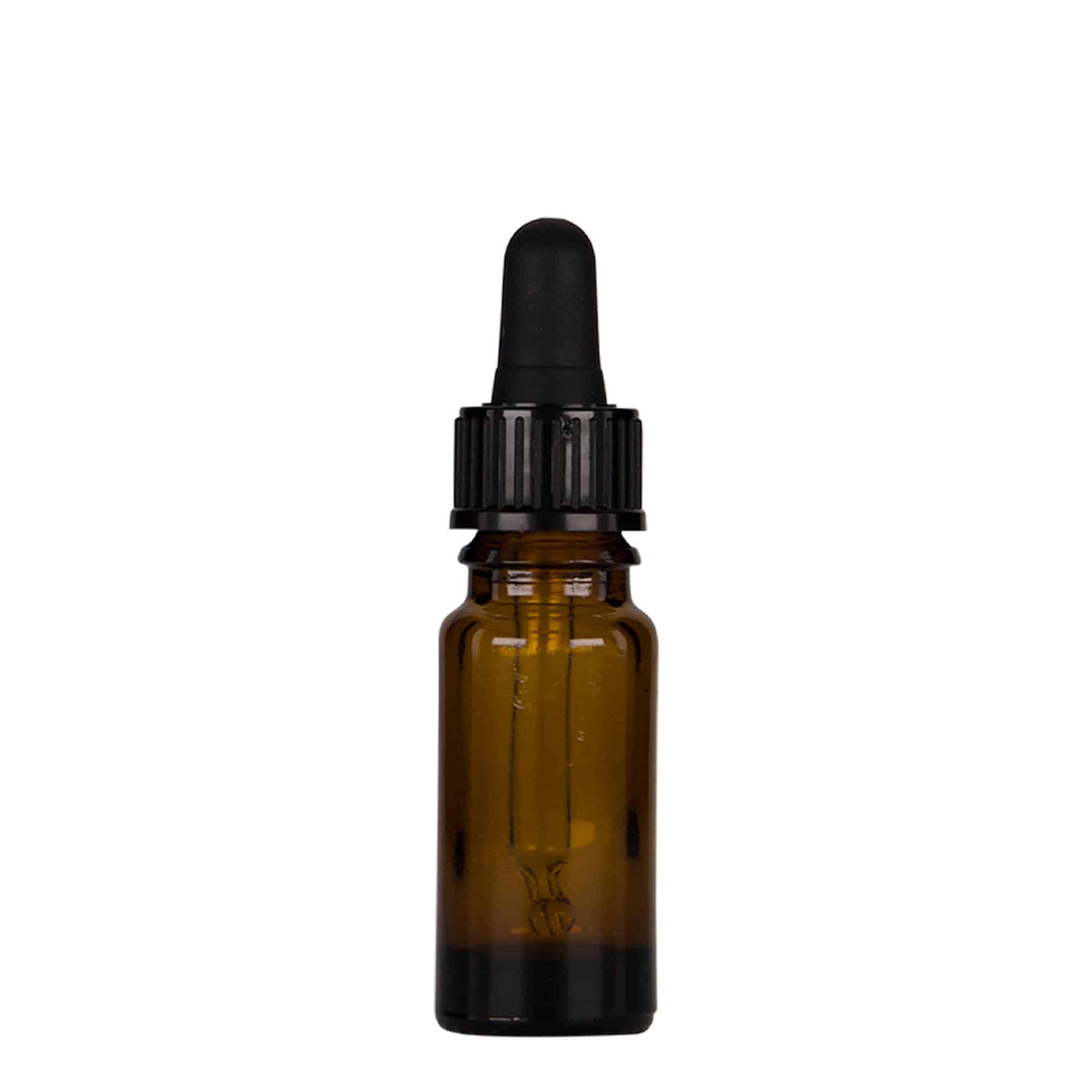 10 ml steklenica s pipeto za zdravila, steklo, rjavo-črna, ustje: DIN 18 10 ml steklenica s pipeto za zdravila, steklo, rjavo-črna, ustje: DIN 18