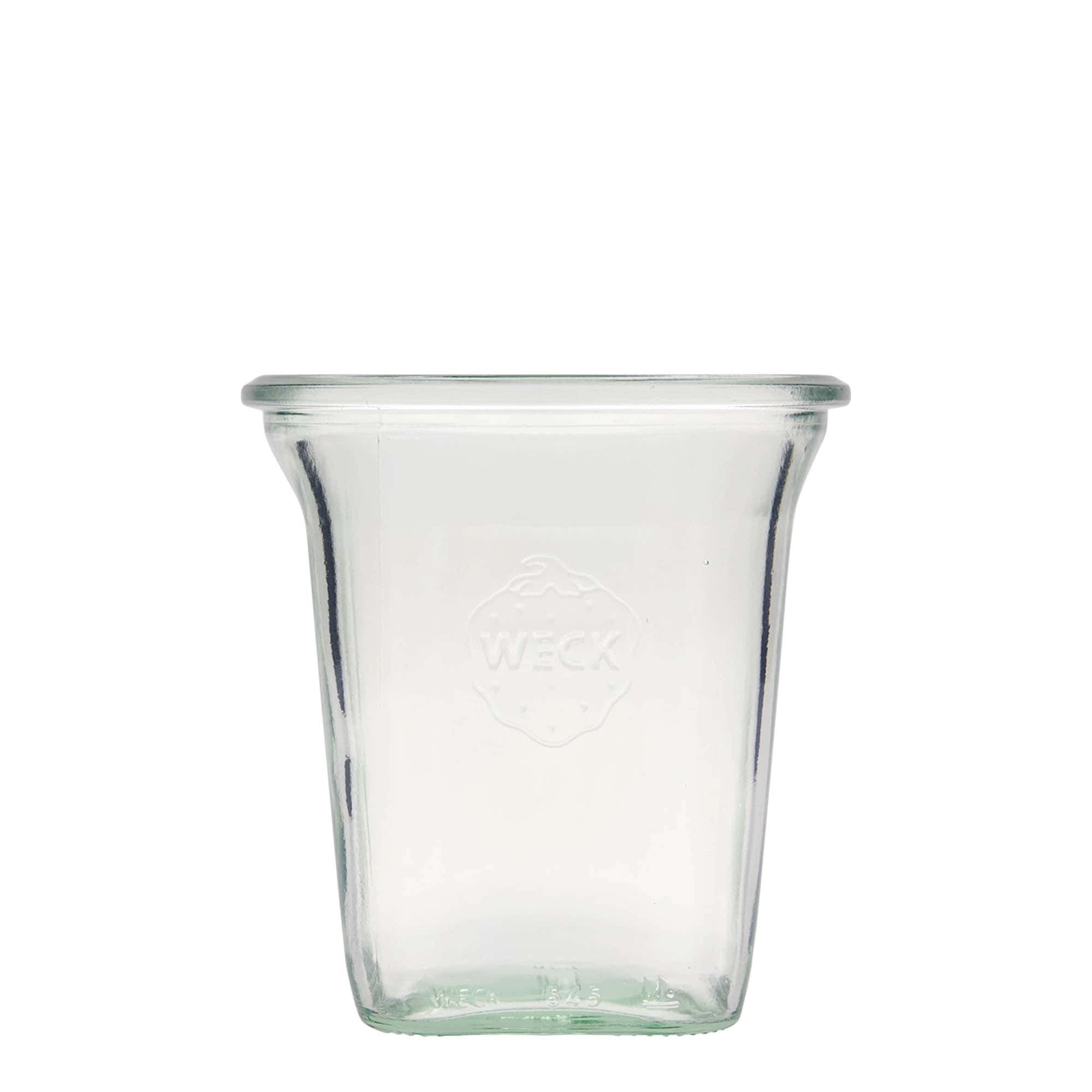 545 ml kozarec Quadro WECK, kvadratni, ustje: Okrogel rob