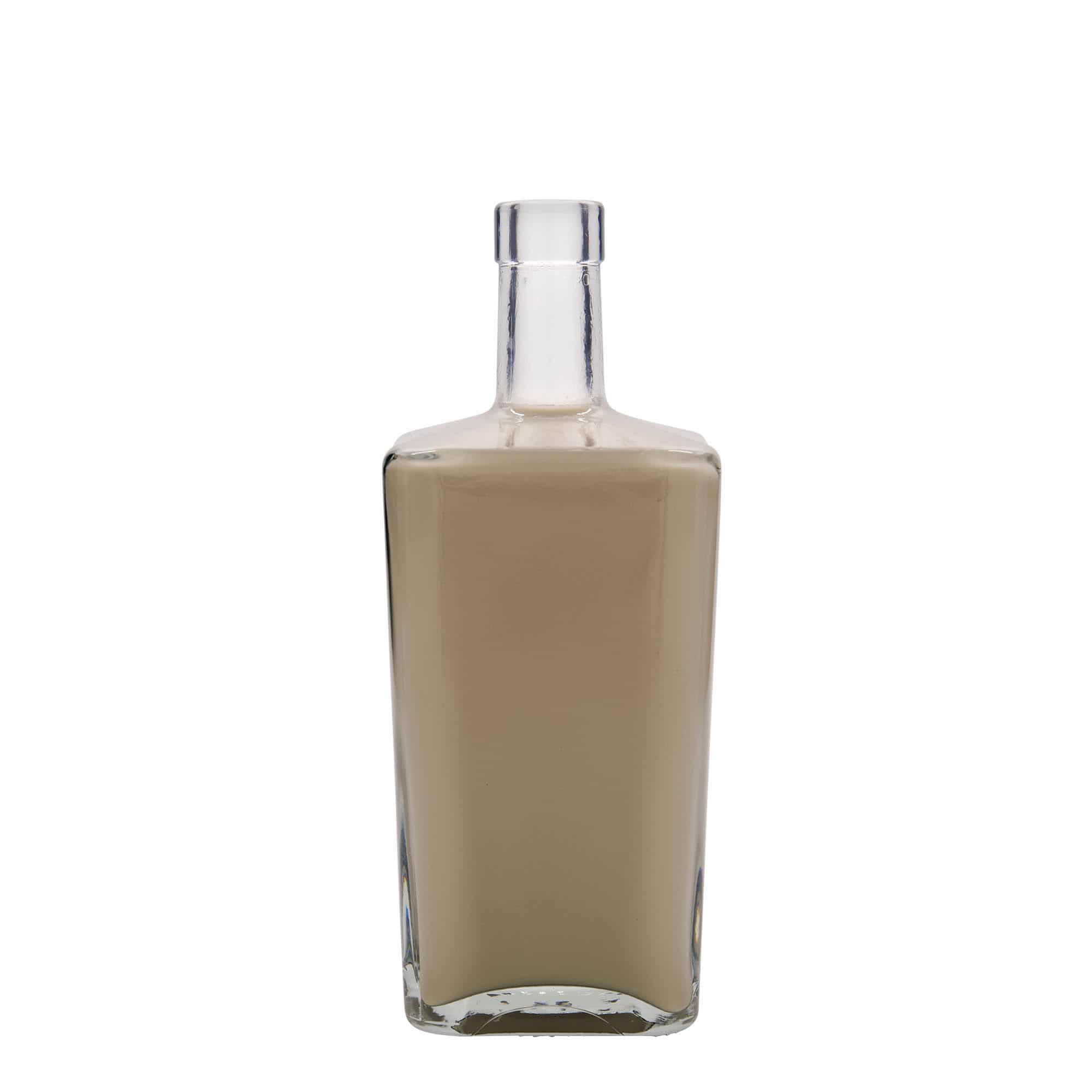 700 ml steklena steklenica »Noel«, kvadratna, ustje: pluta