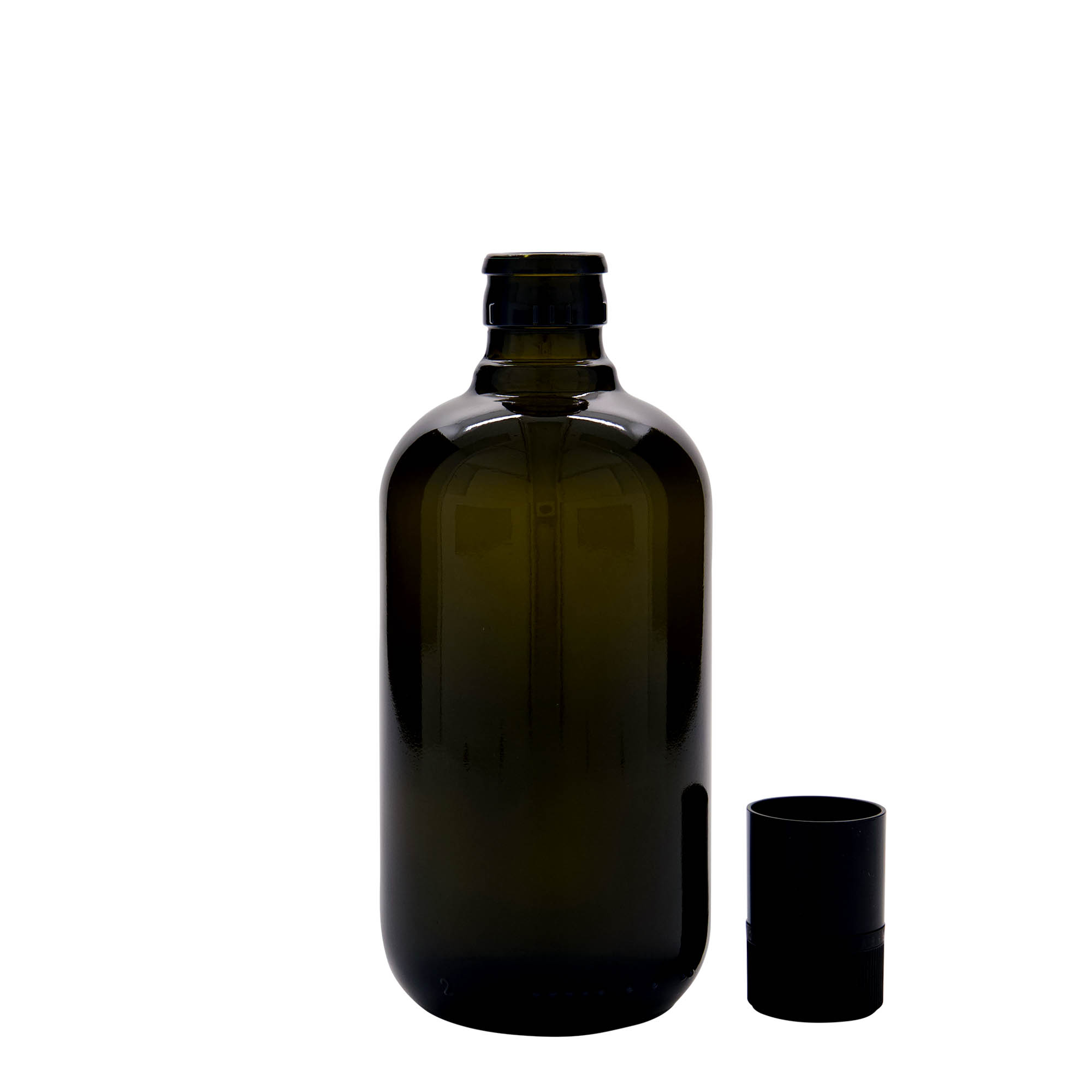 500 ml steklenica za kis/oljčno olje 'Biolio', steklo starozeleno, odprtina: DOP