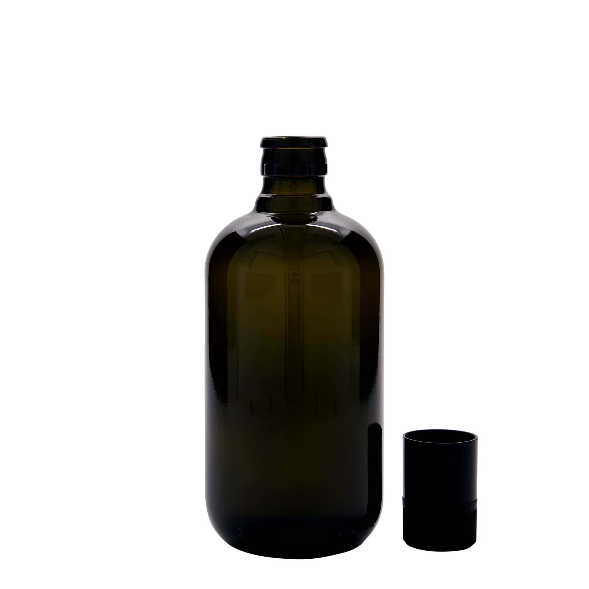 500 ml steklenica za kis/oljčno olje 'Biolio', steklo starozeleno, odprtina: DOP