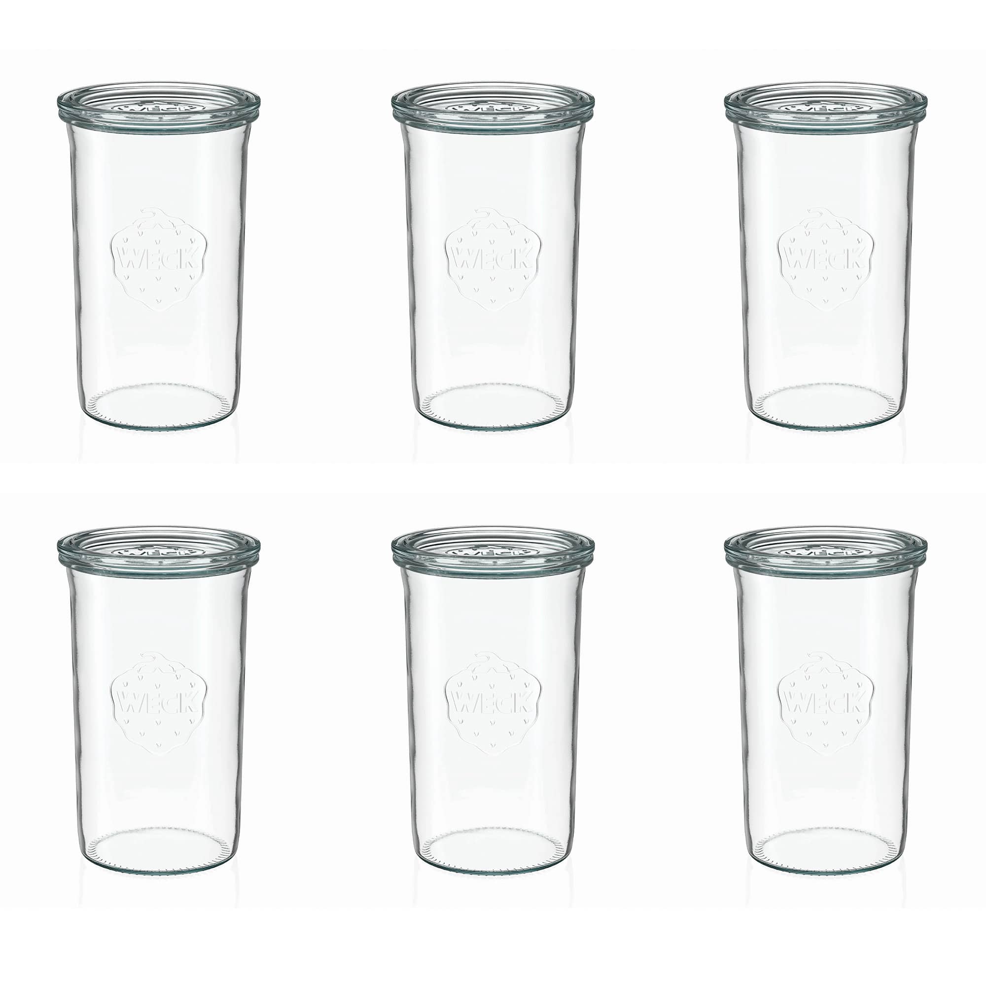6x 1000 ml WECK kozarec za vlaganje s steklenim pokrovom RR 100