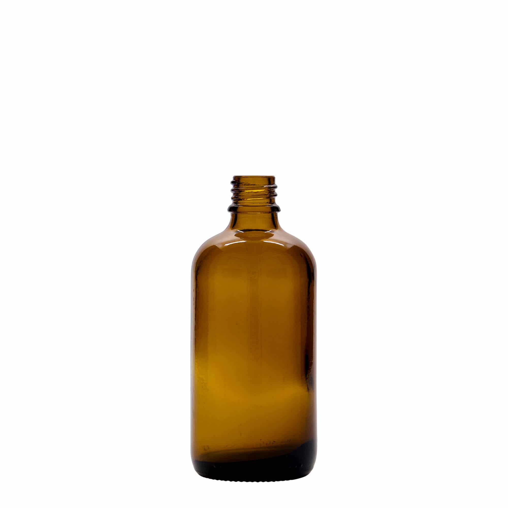 100 ml steklenica z razpršilnikom za zdravila, steklo, rjava, ustje: DIN 18