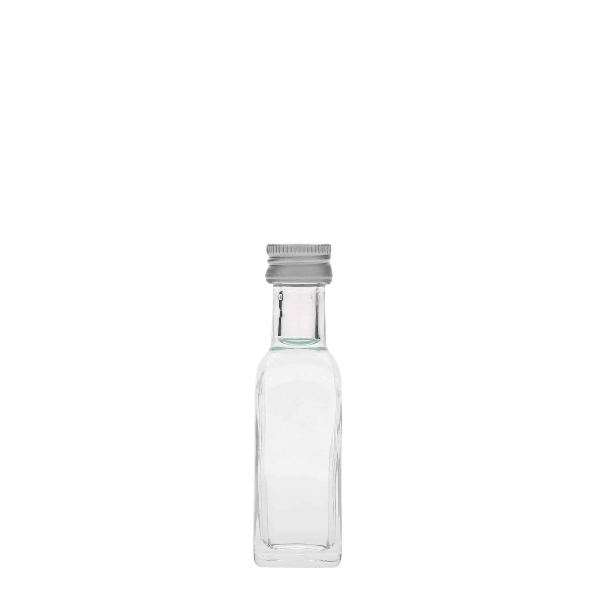 20 ml steklena steklenica »Marasca«, kvadratna, ustje: PP 18