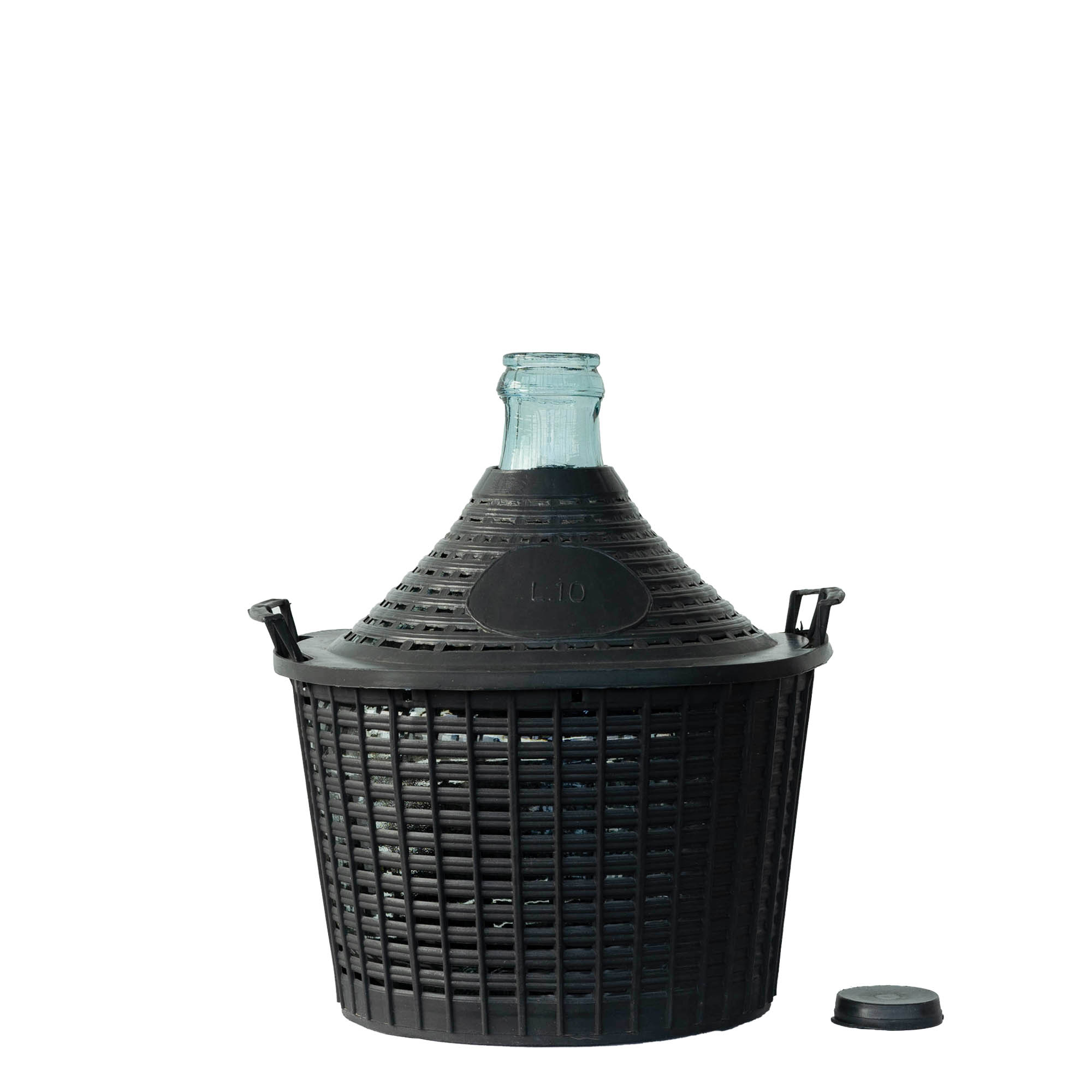 10 l balonska steklenica z ozkim vratom, steklo, odprtina: pokrov s pritrditvijo 10 l balonska steklenica z ozkim vratom, steklo, odprtina: pokrov s pritrditvijo