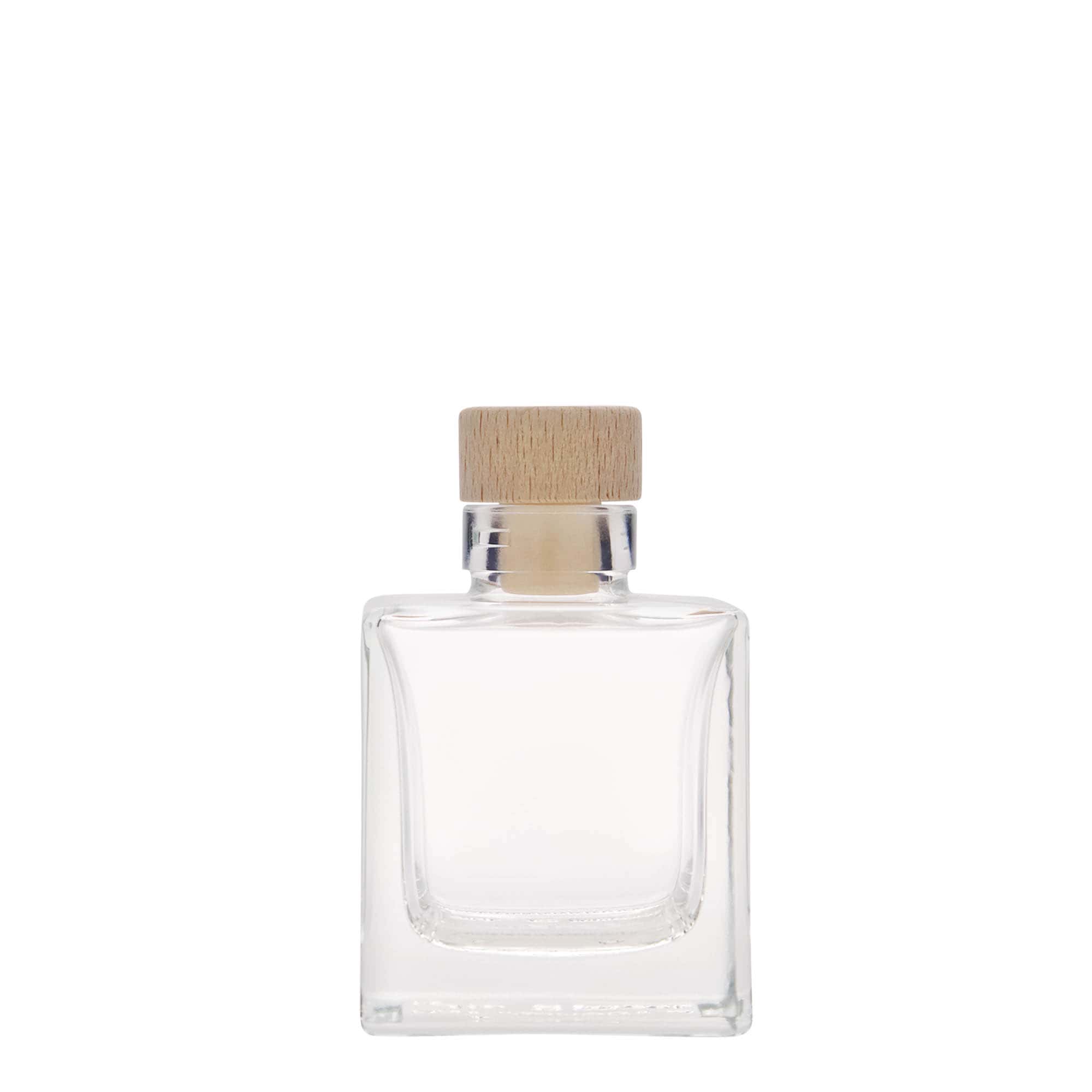 100 ml steklenička 'Cube', kvadratna, odprtina: pluta