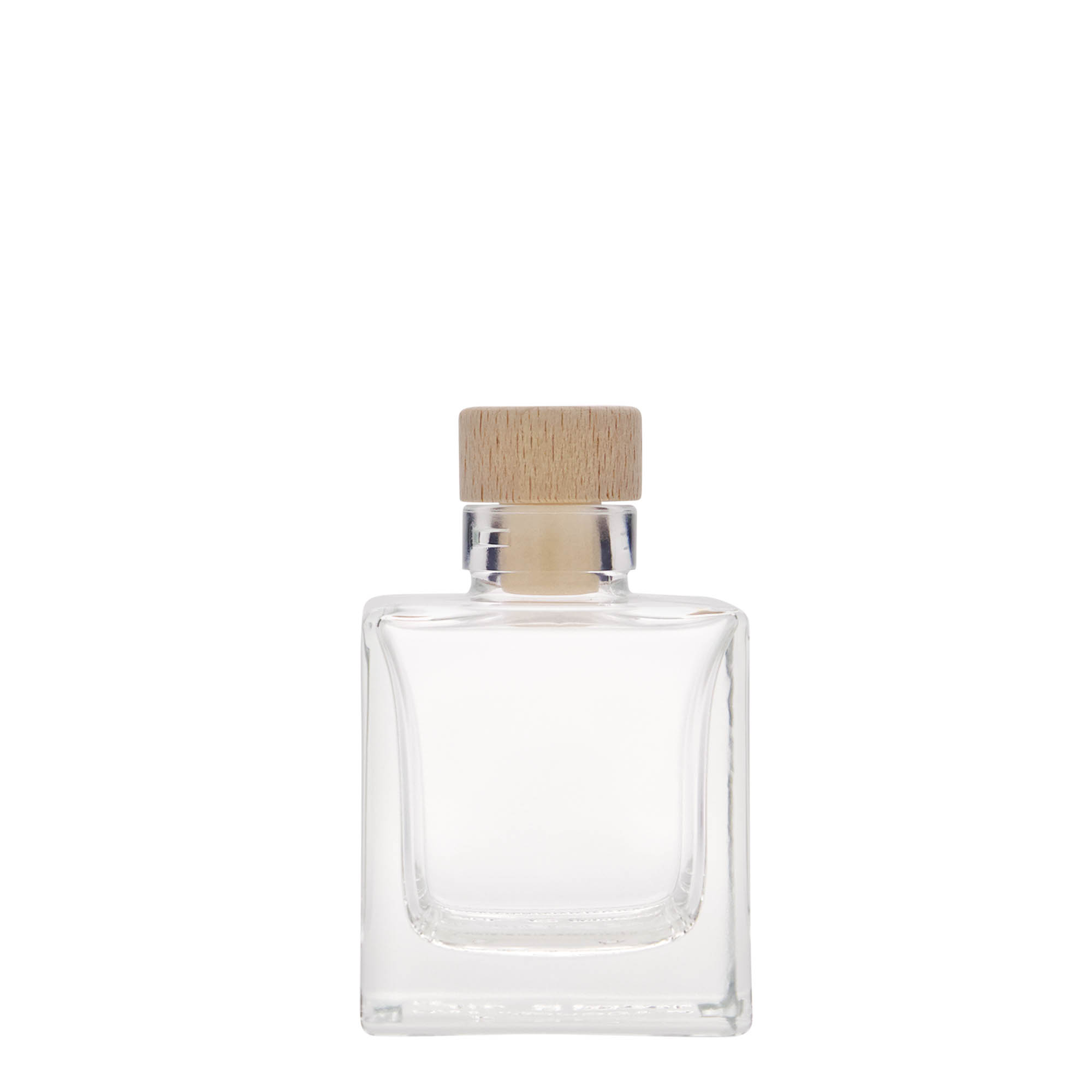 100 ml steklenička 'Cube', kvadratna, odprtina: pluta