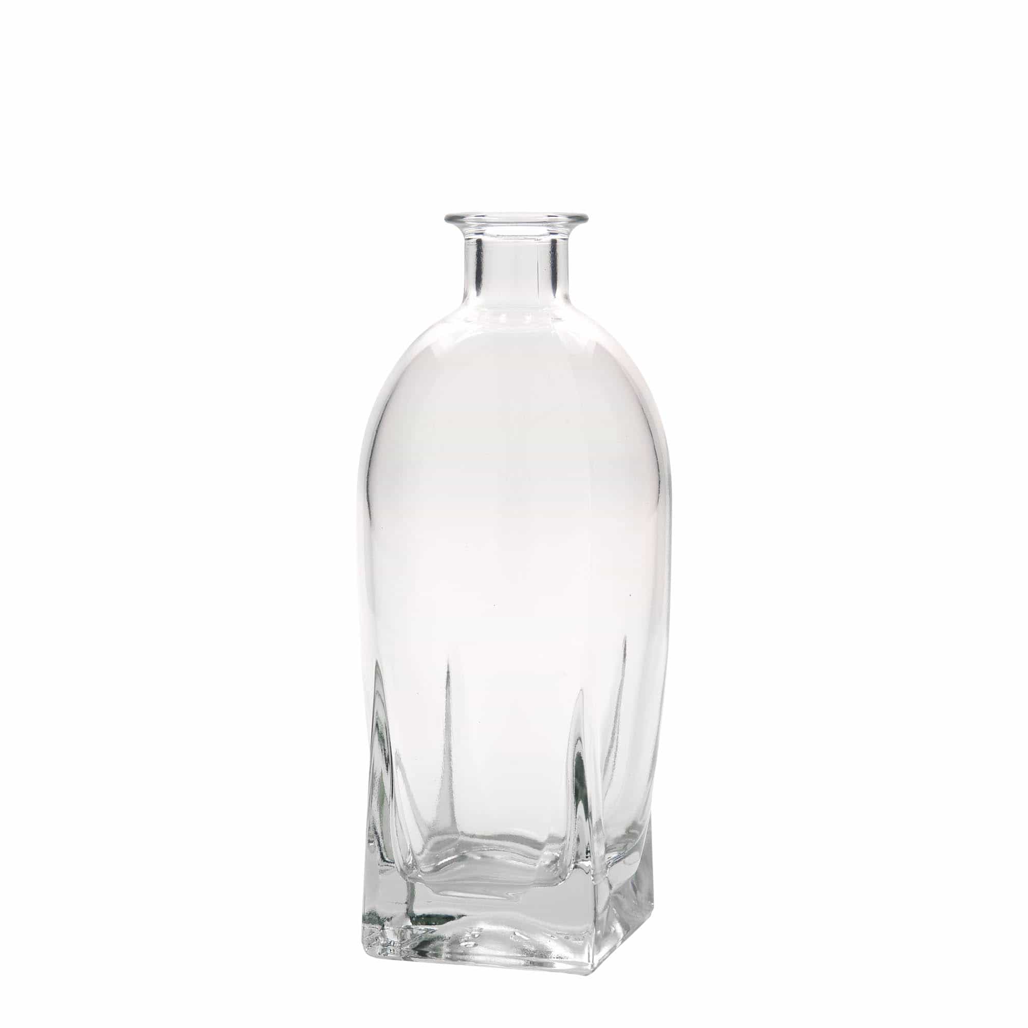 500 ml steklena steklenica »Zino«, kvadratna, ustje: pluta
