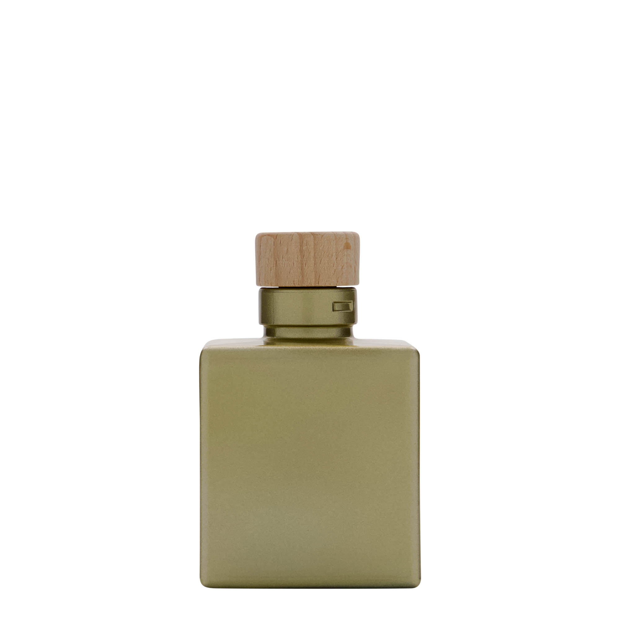 100 ml steklenička 'Cube', kvadratna, zlata, odprtina: pluta