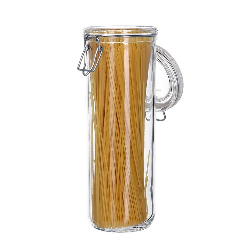 1.360 ml steklen kozarec z žičnim nosilcem 'Fido', odprtina: žični nosilec s pokrovom