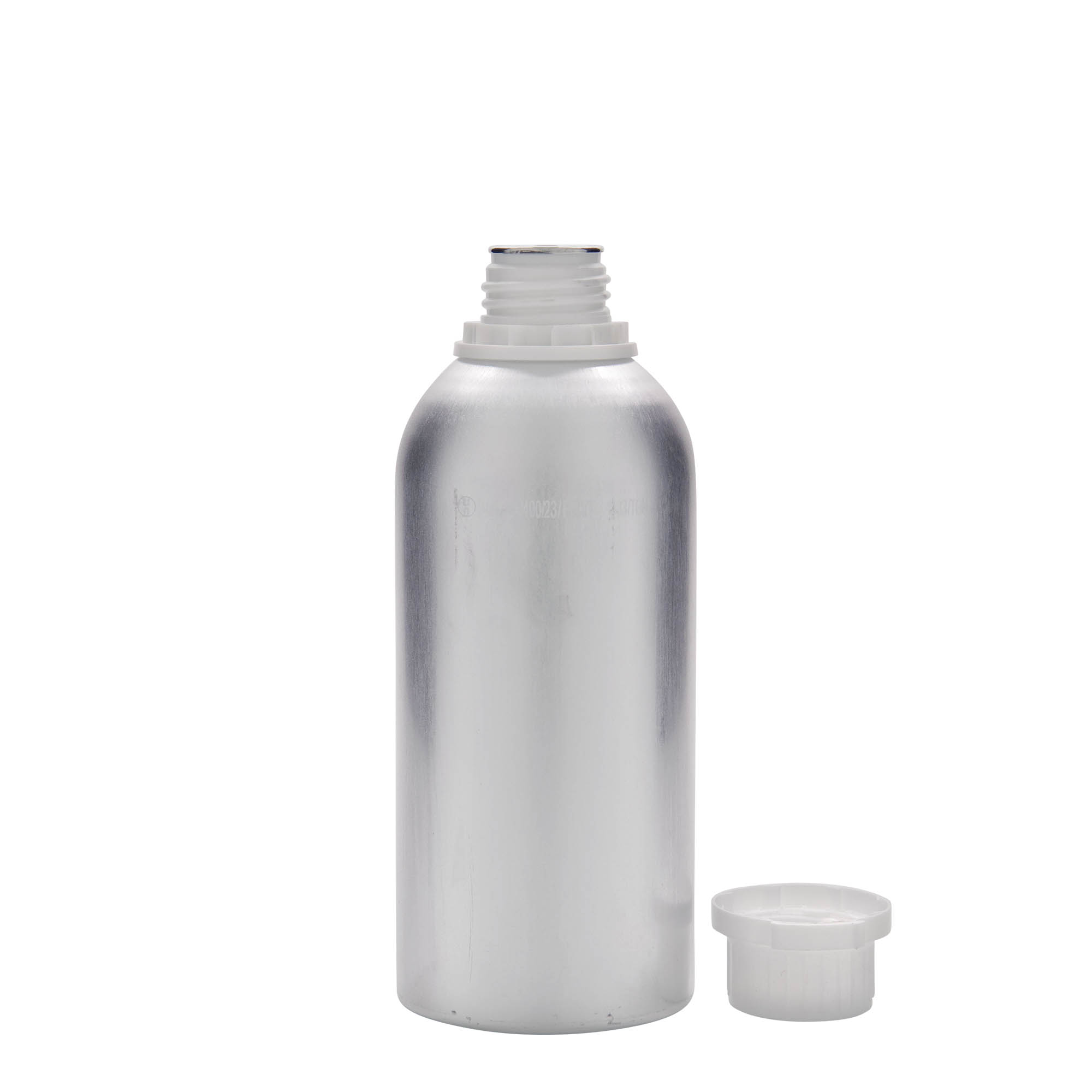 625 ml aluminijasta steklenica, kovina, srebrna, odprtina: DIN 32