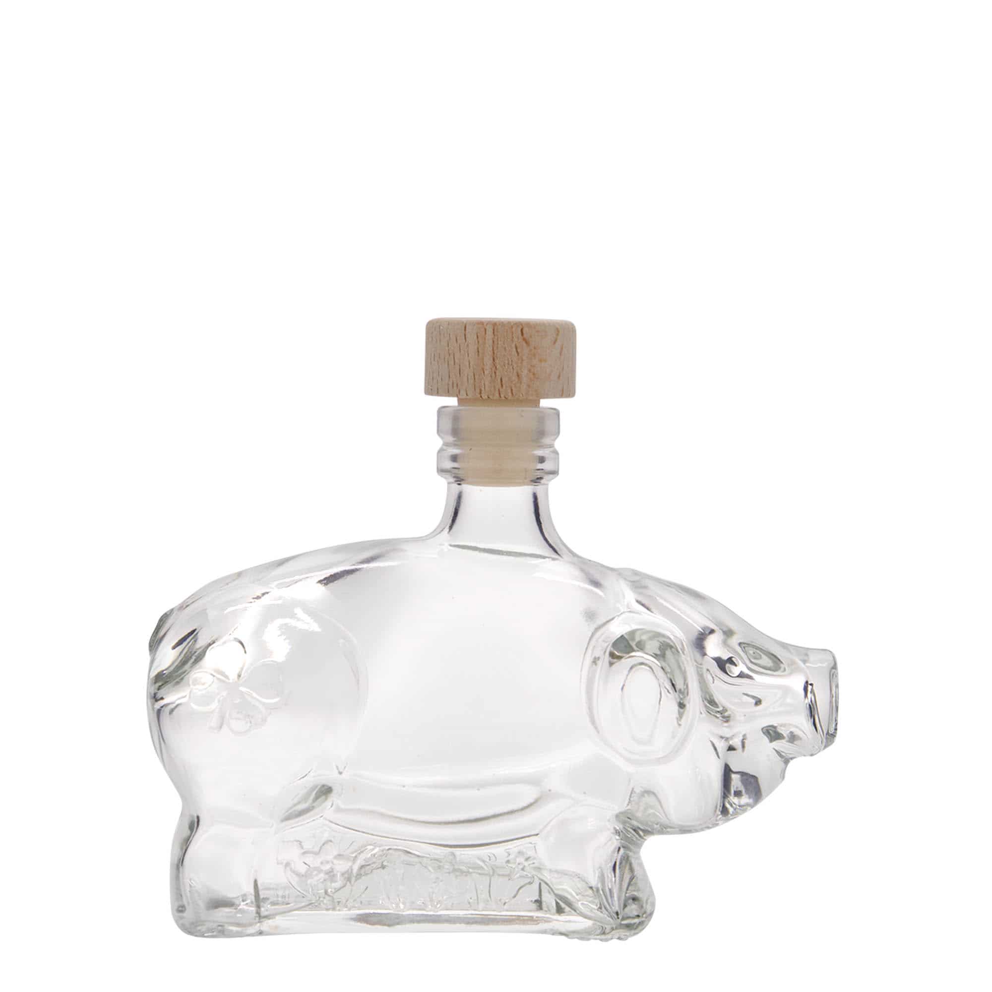 200 ml steklenička »Srečni prašiček«, odprtina: pluta