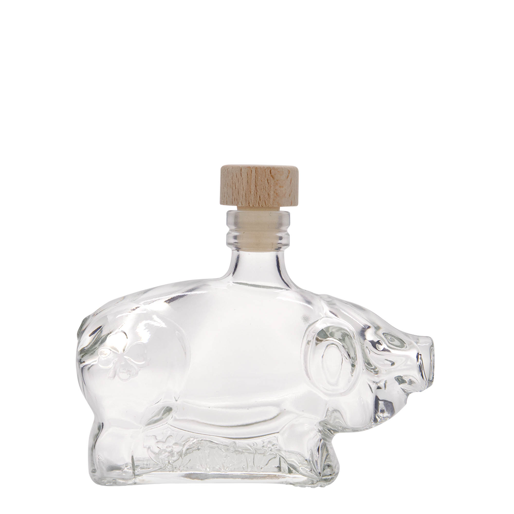 200 ml steklenička »Srečni prašiček«, odprtina: pluta